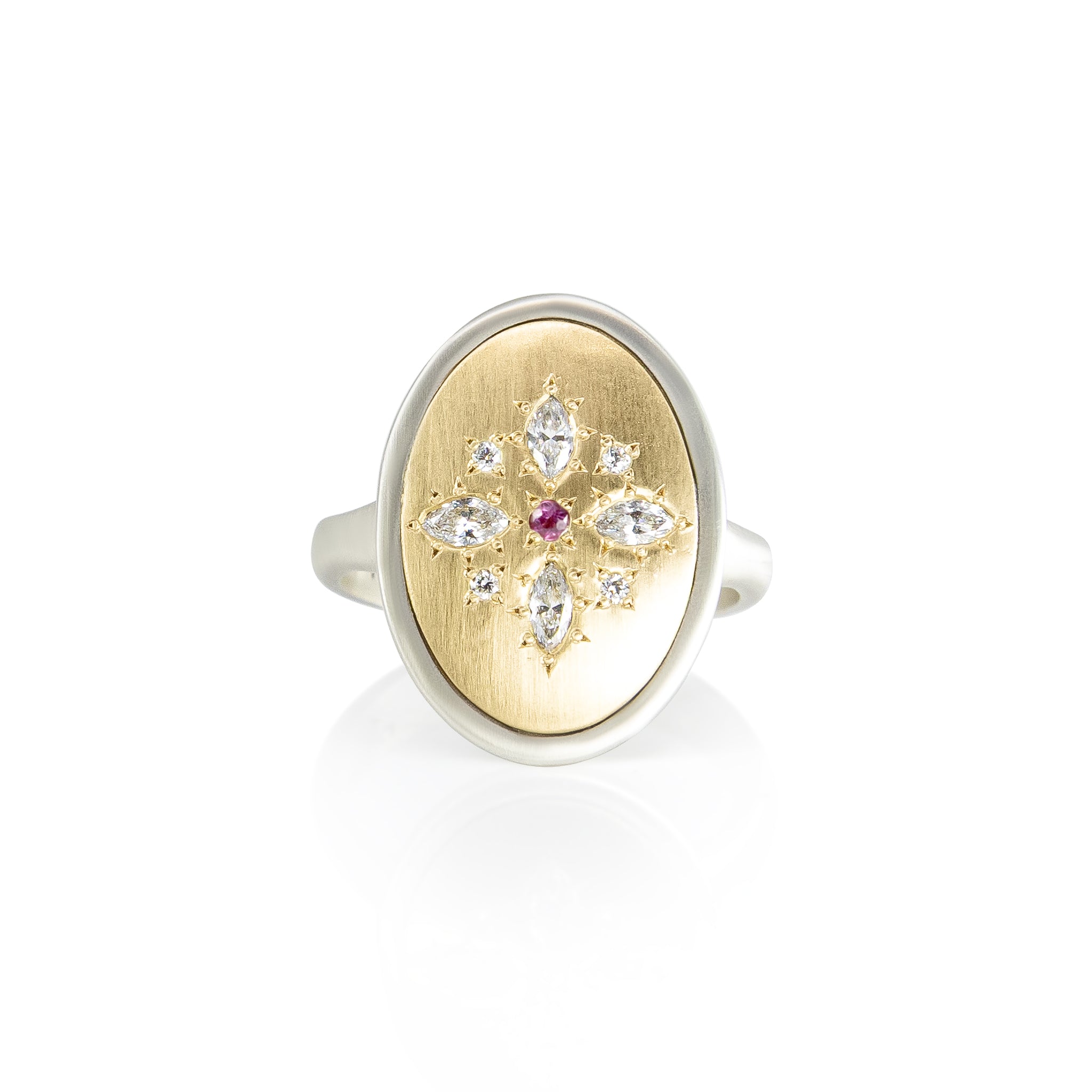 Ruby Petal Ring