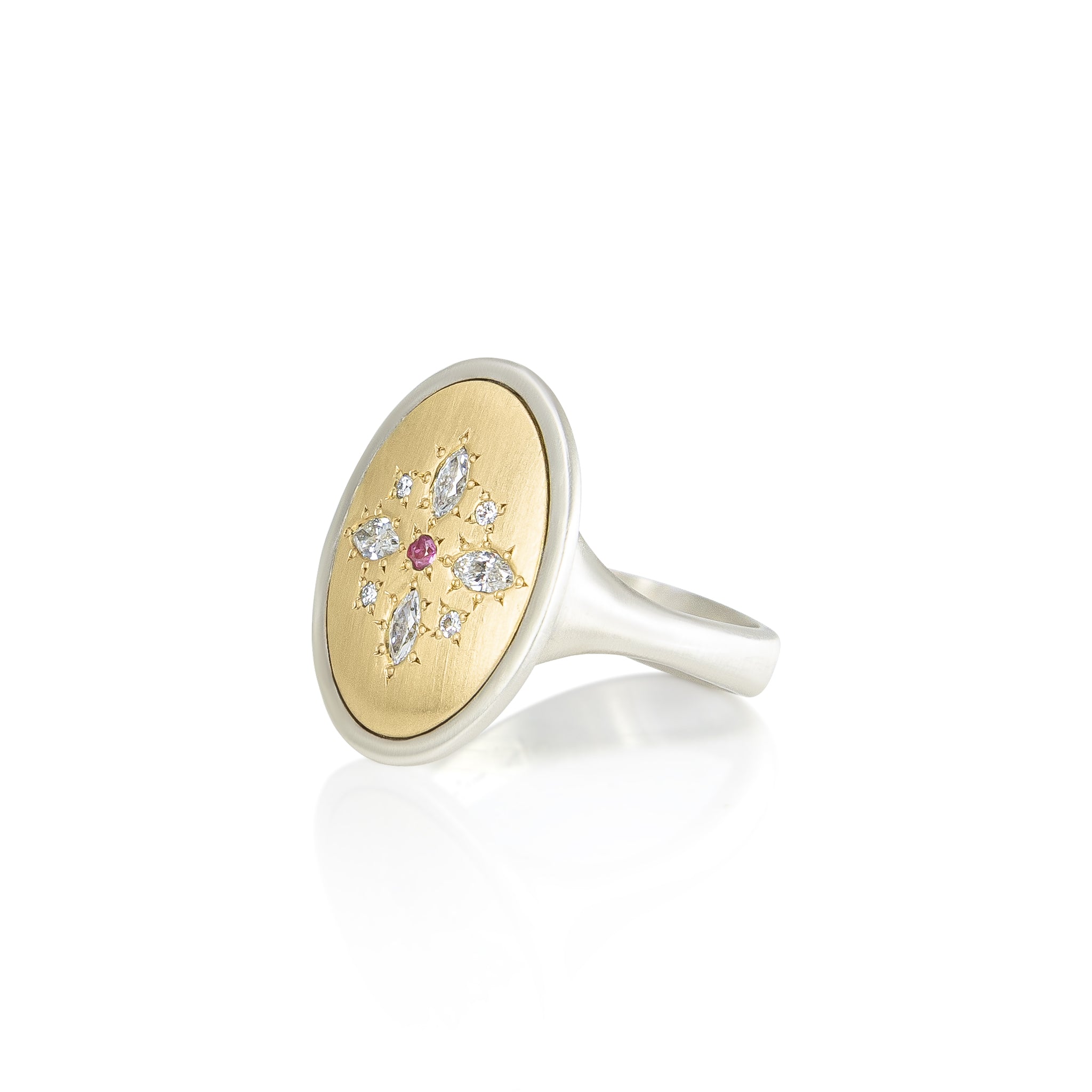 Ruby Petal Ring