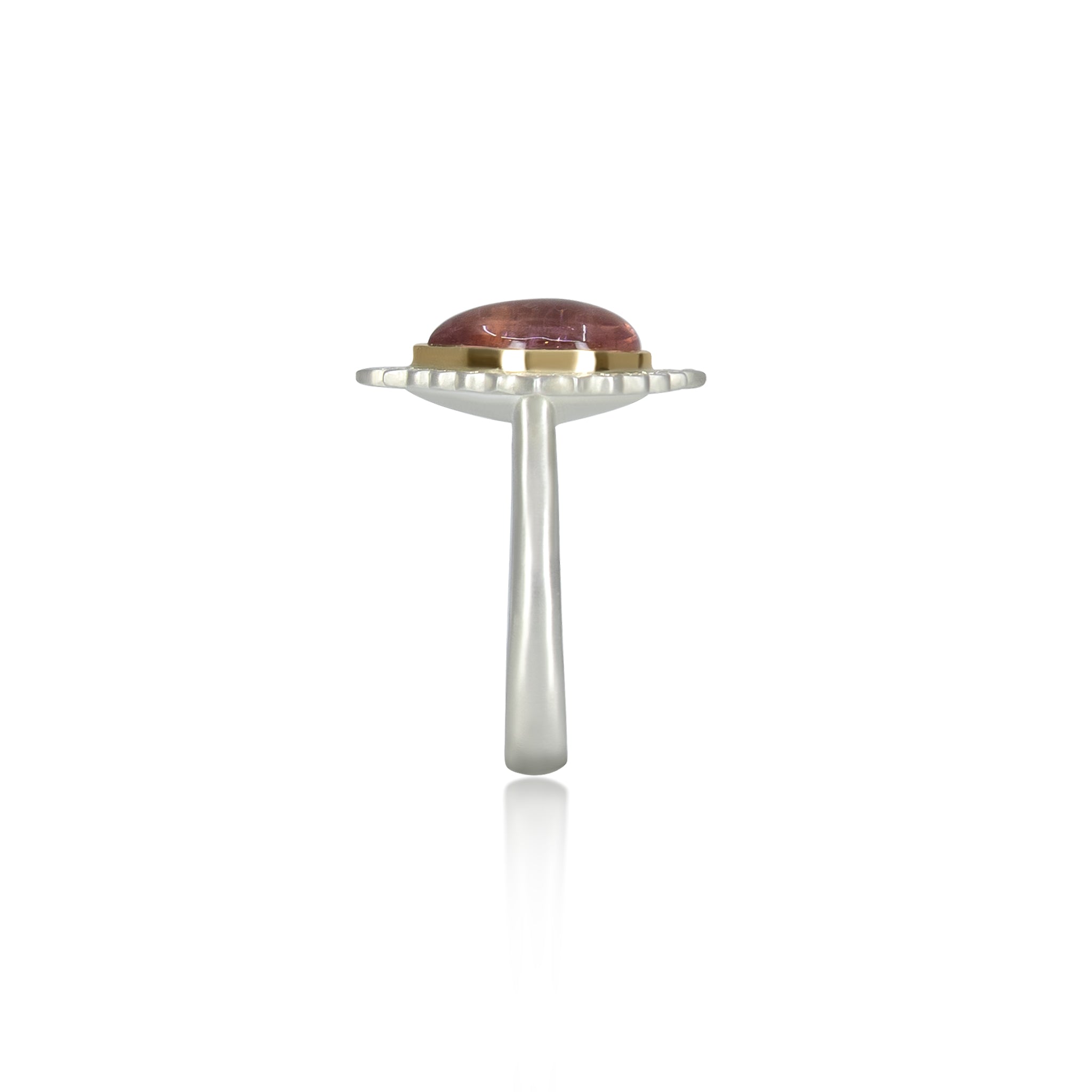 Pink Tourmaline Flame Ring - 3.41ct