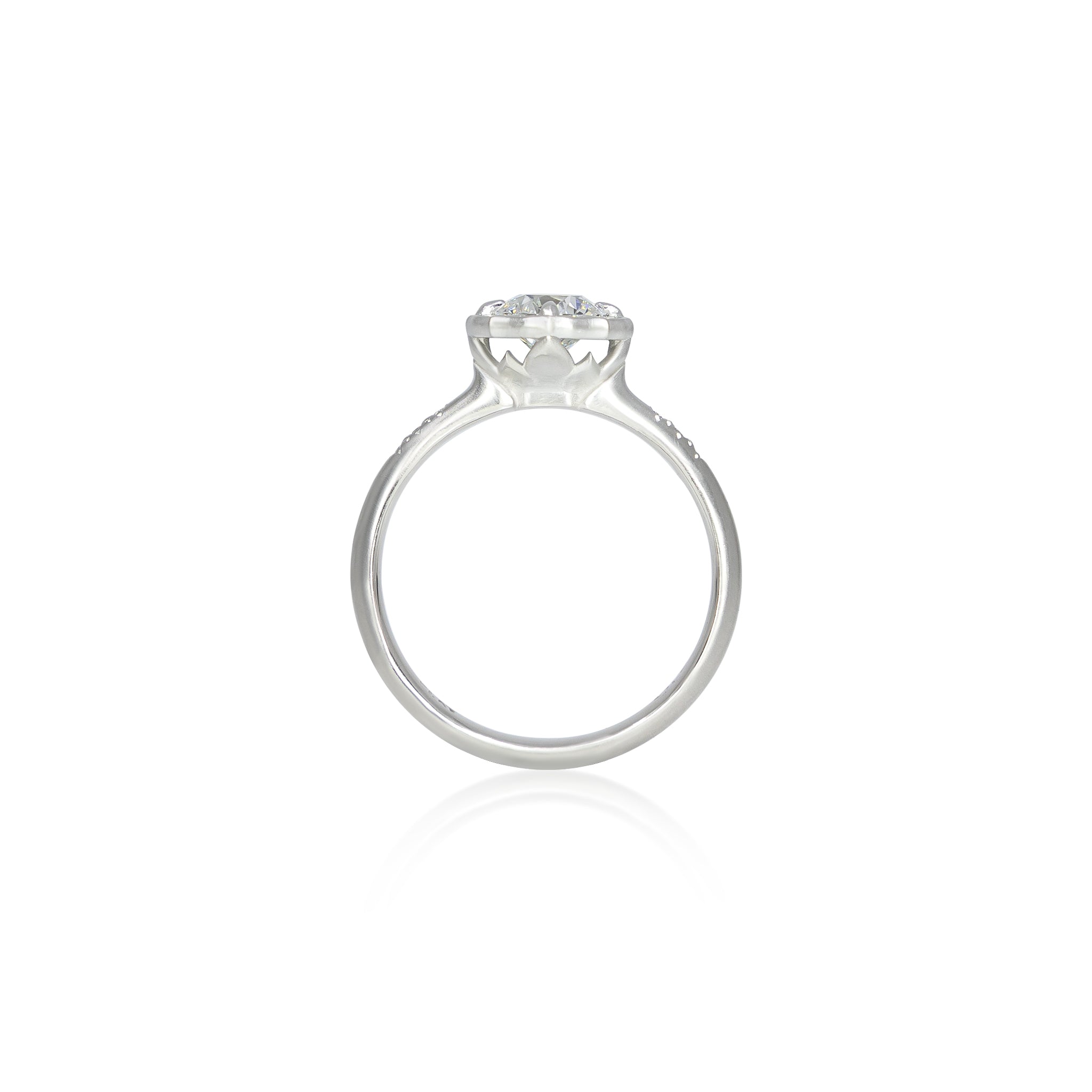 Round Lotus Ring - .74ct