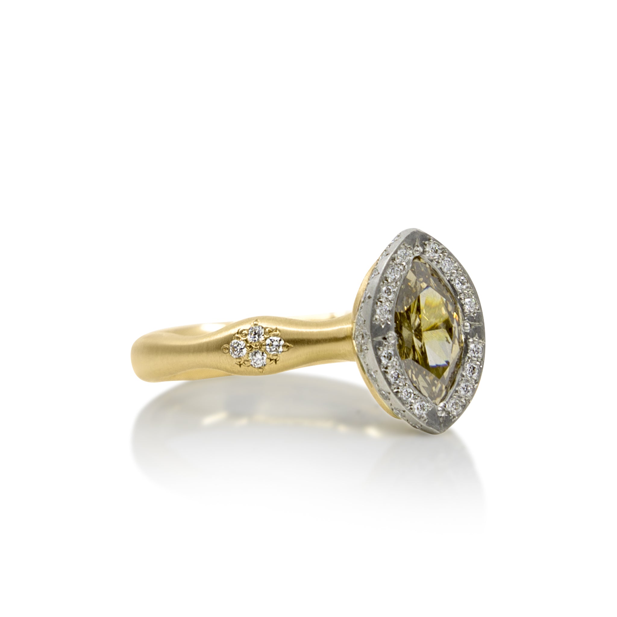 Two-Tone Marquise Ring - .90ct