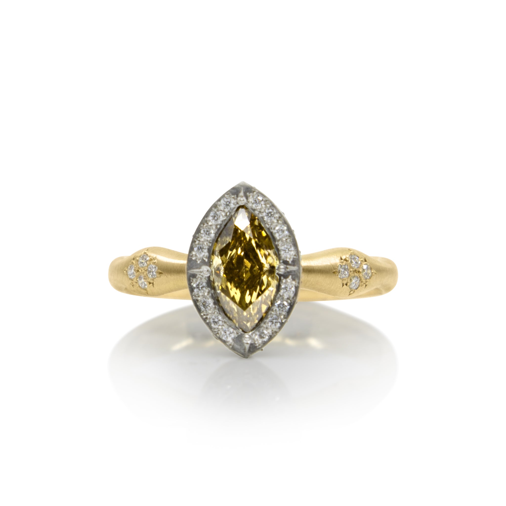 Two-Tone Marquise Ring - .90ct
