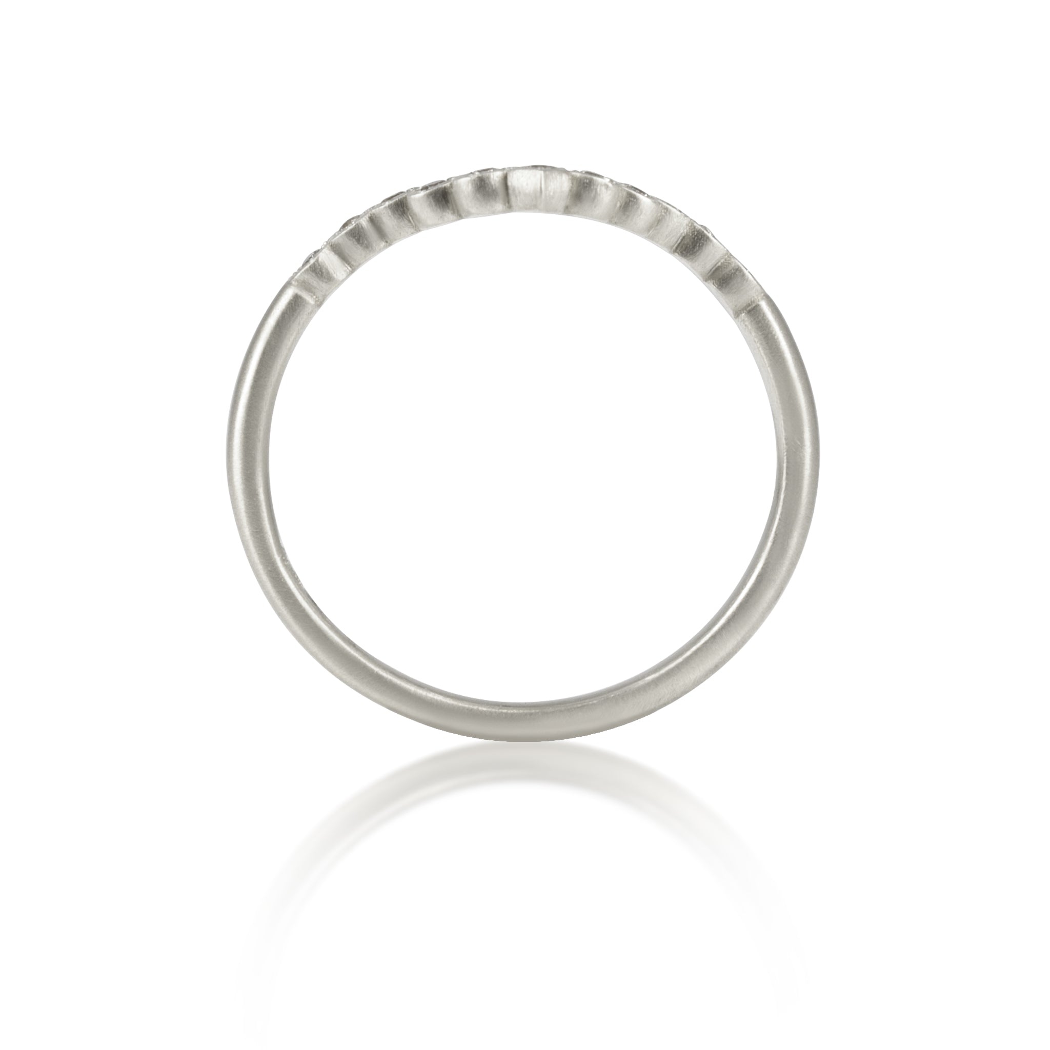 Pointed River Rocks Nesting Band in Platinum