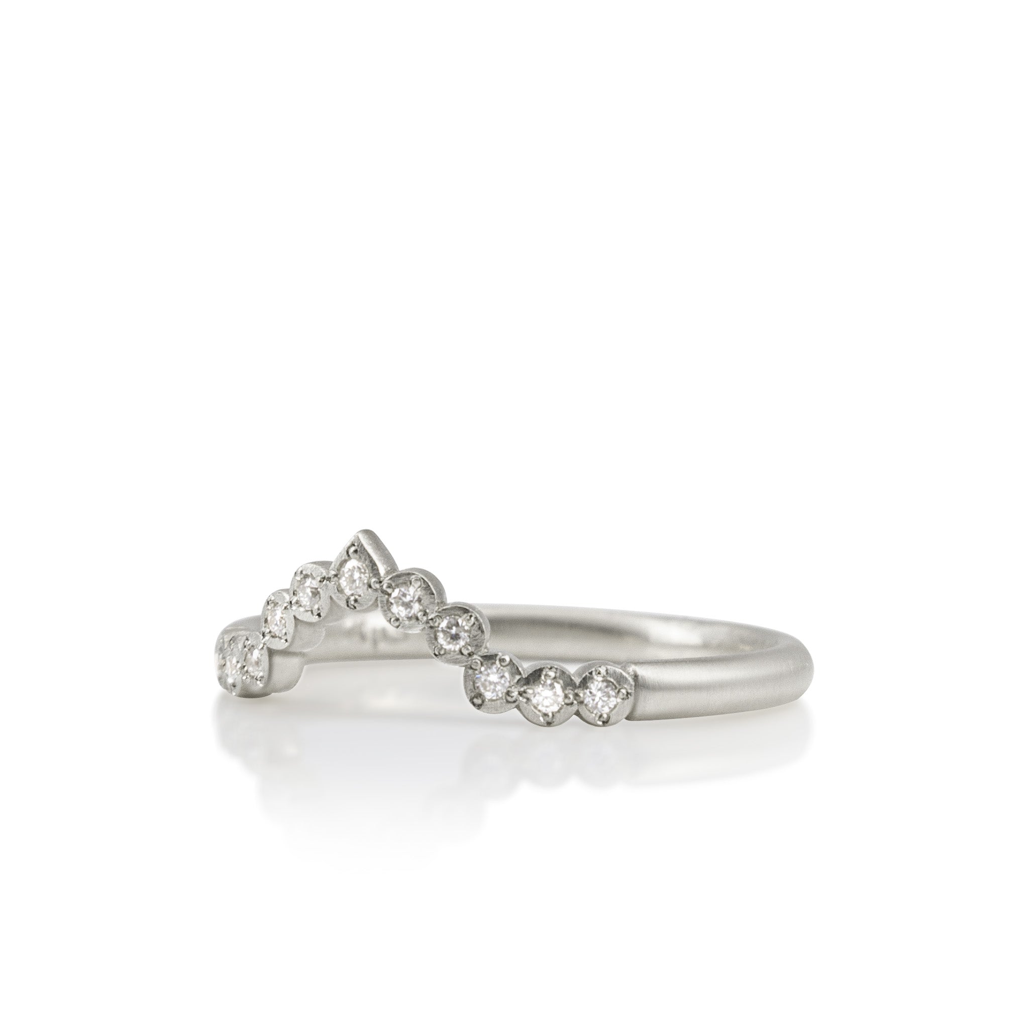 Pointed River Rocks Nesting Band in Platinum