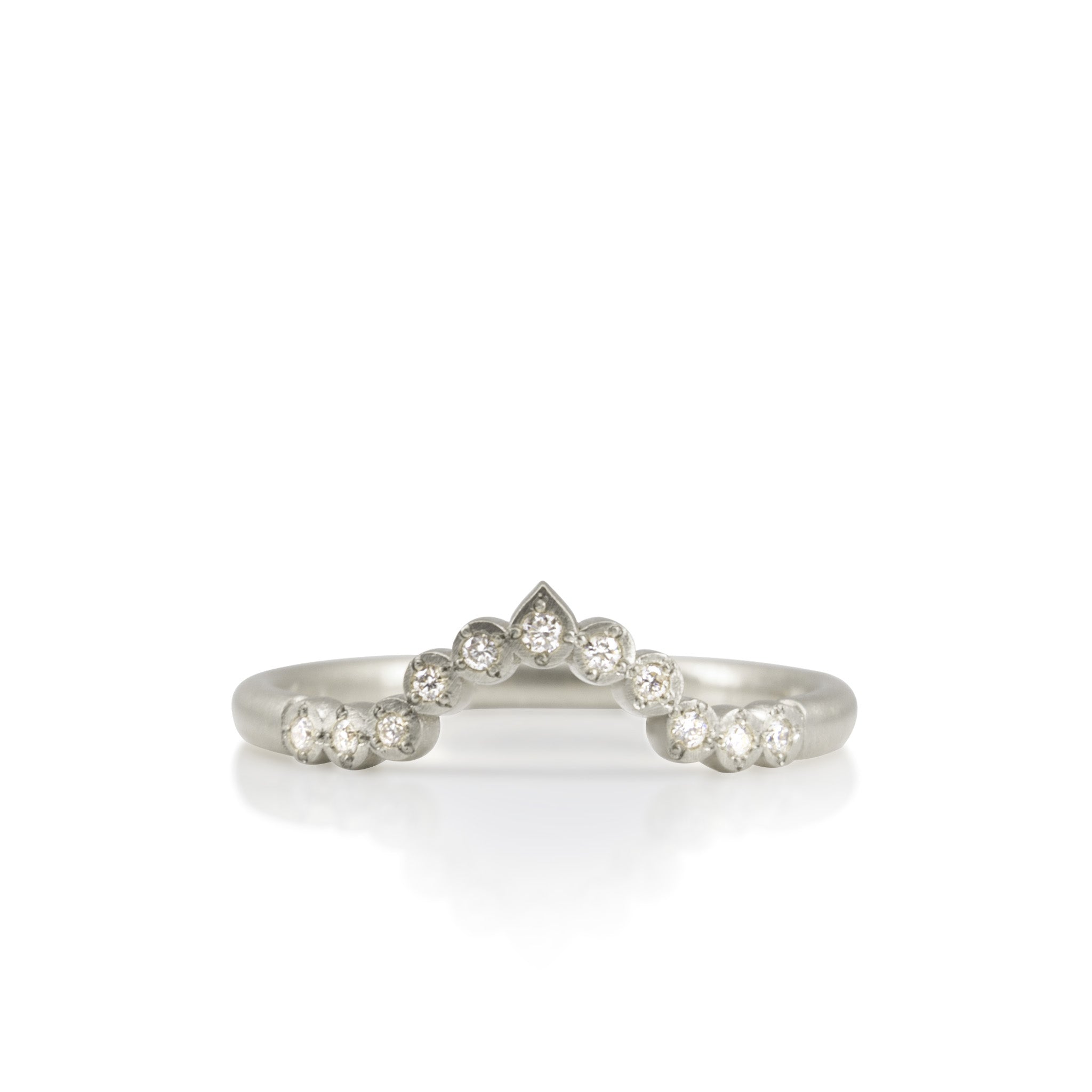 Pointed River Rocks Nesting Band in Platinum