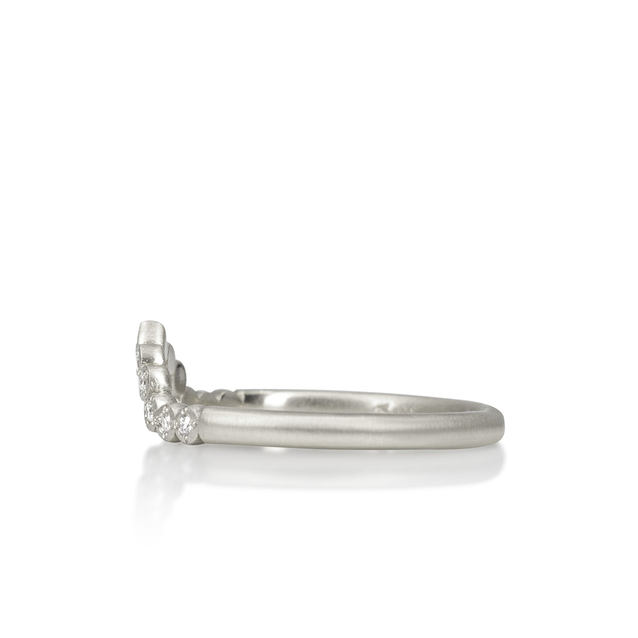 Pointed River Rocks Nesting Band in Platinum