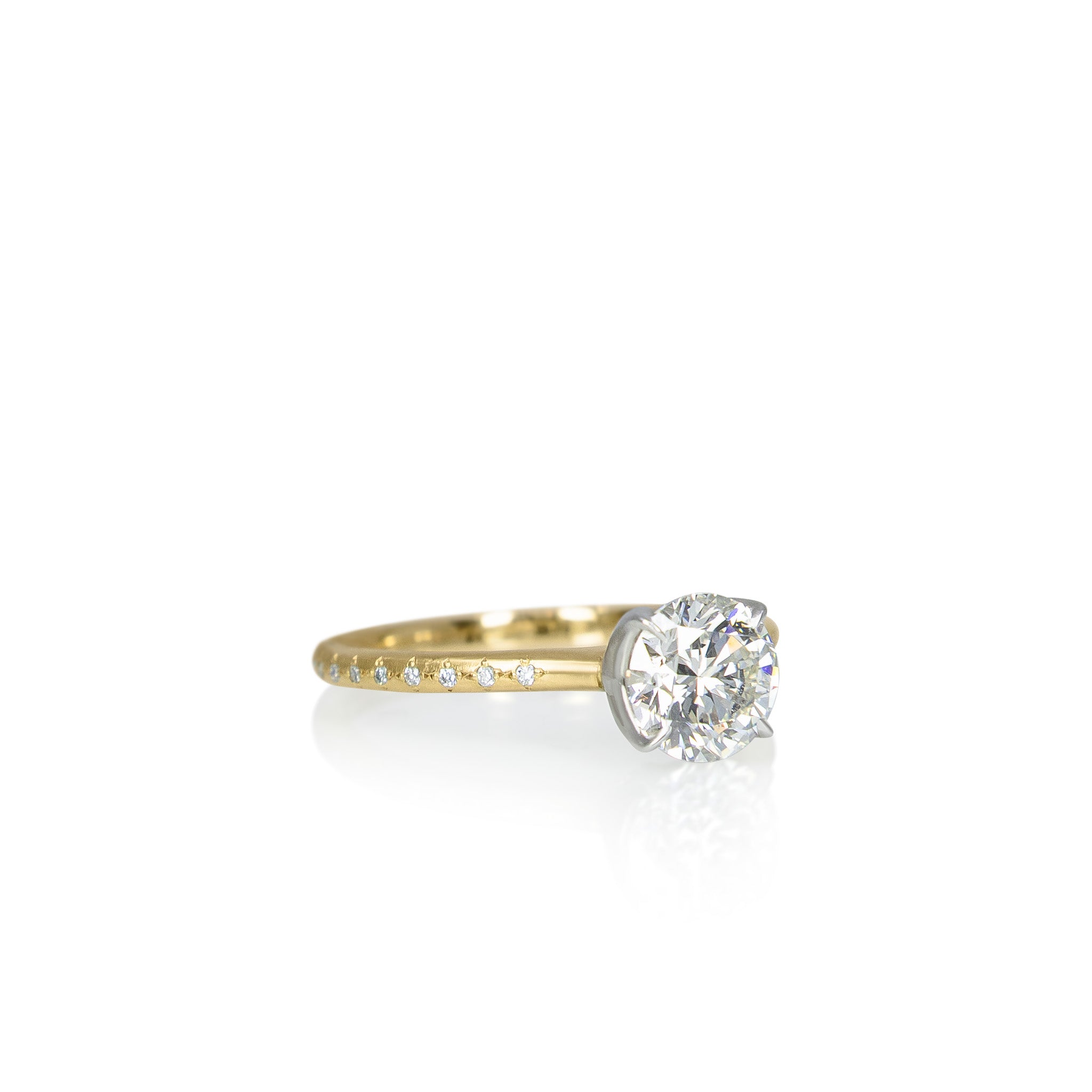 Rosehip Ring with Platinum Prongs