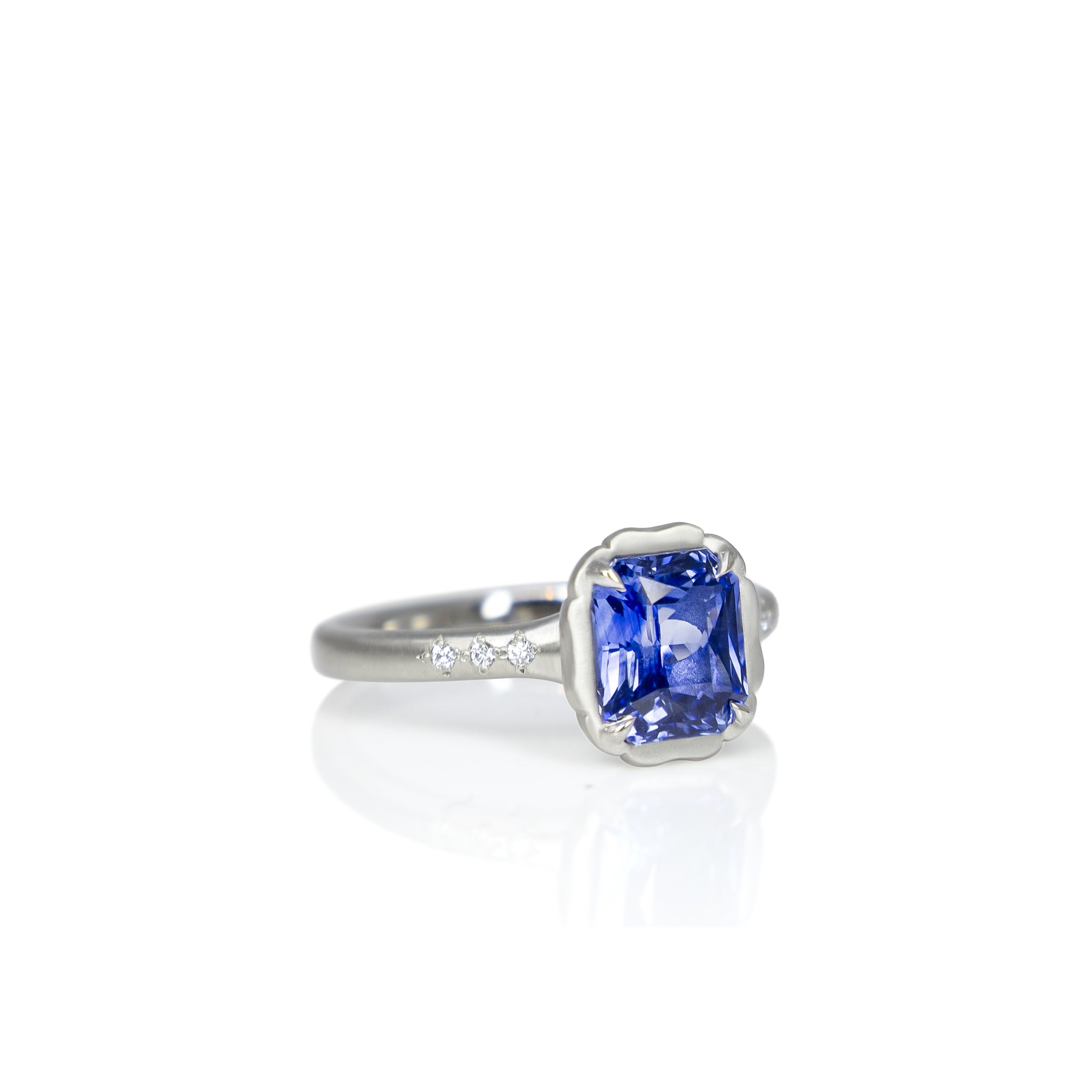 Sapphire Rose Petal Ring - 2.09ct