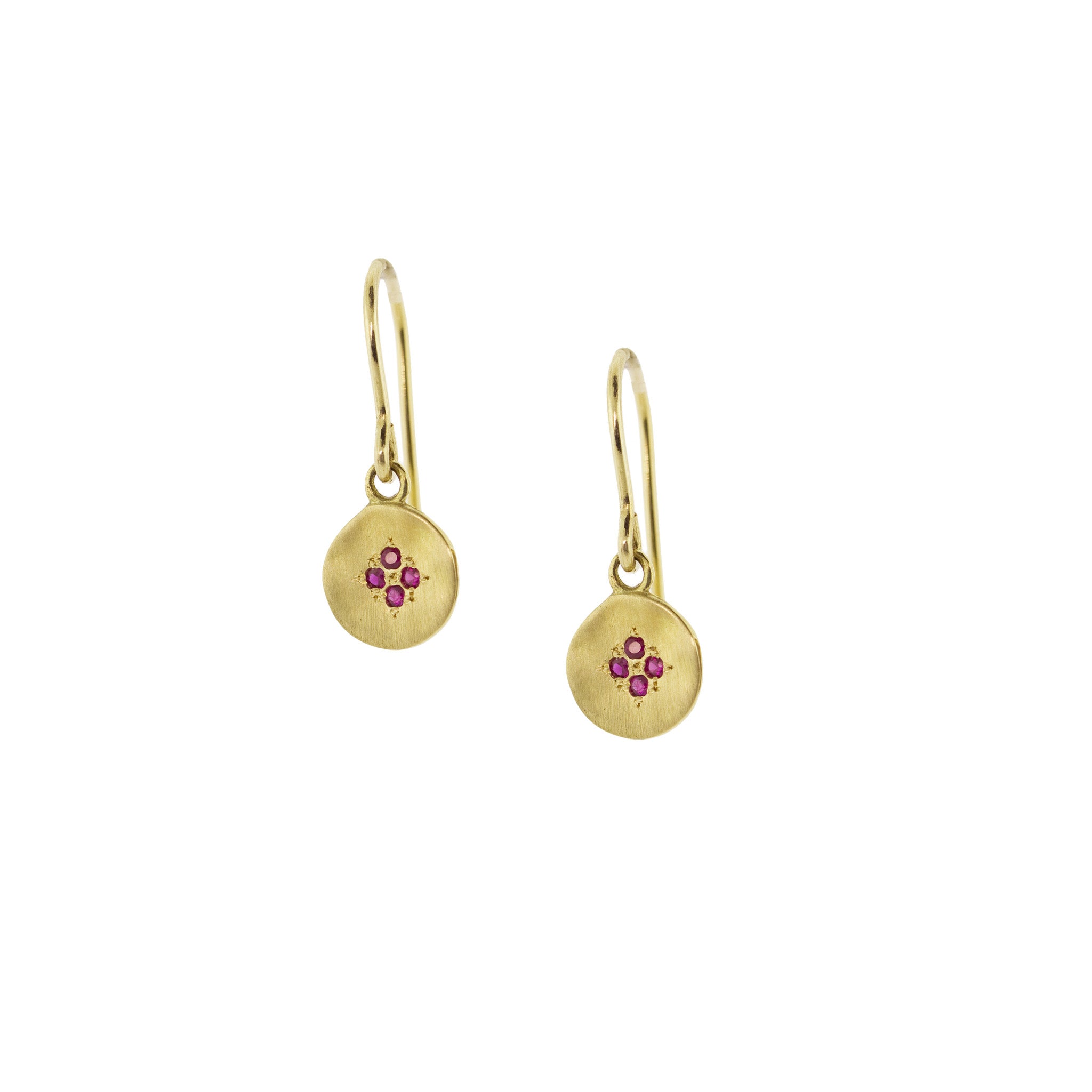 Four Star Wave Charm Earrings