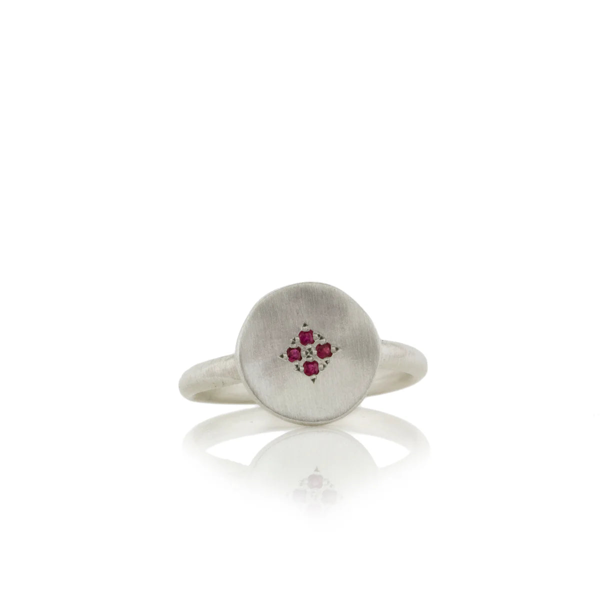 Ruby Four Star Wave Ring
