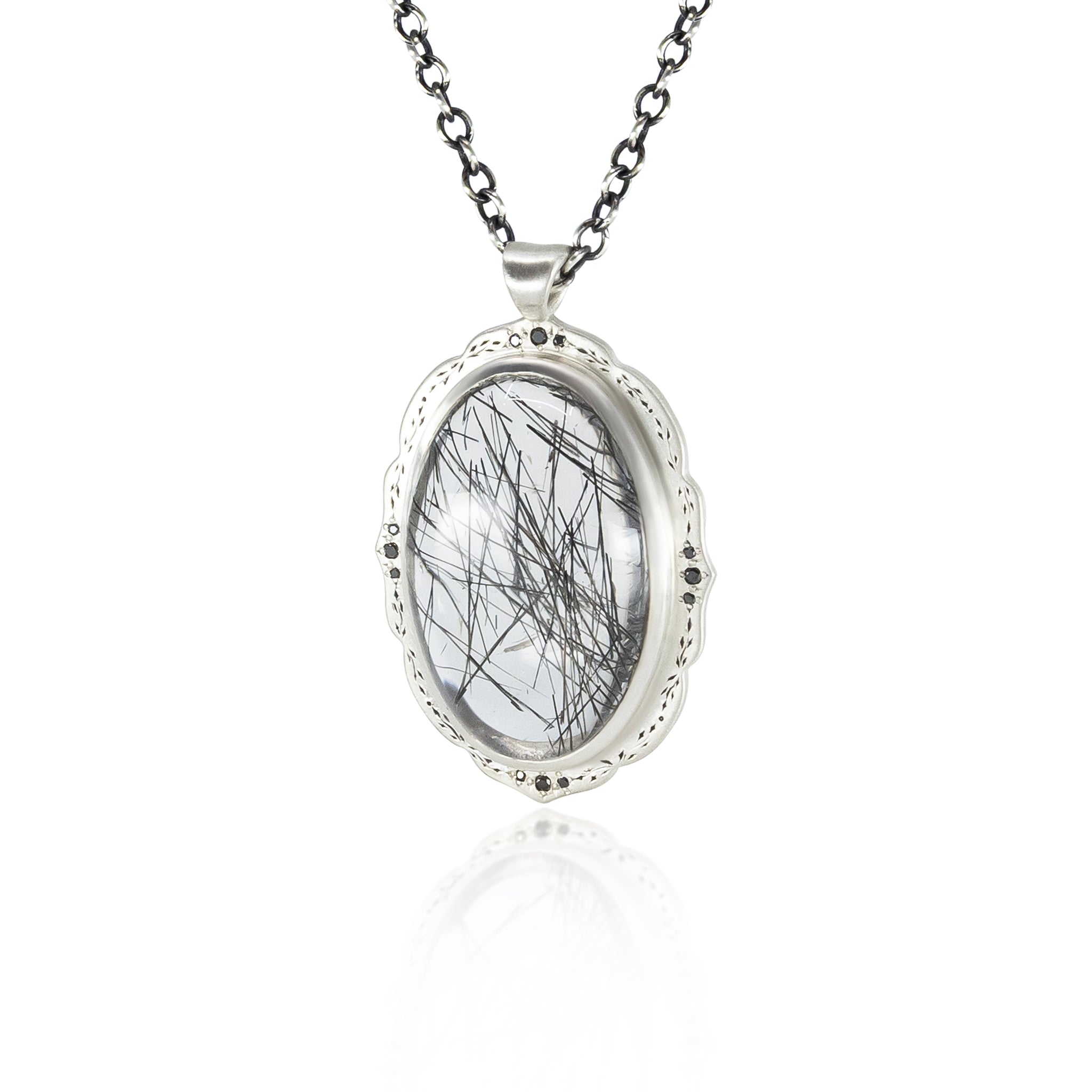 Silver Rutilated Quartz Pendant