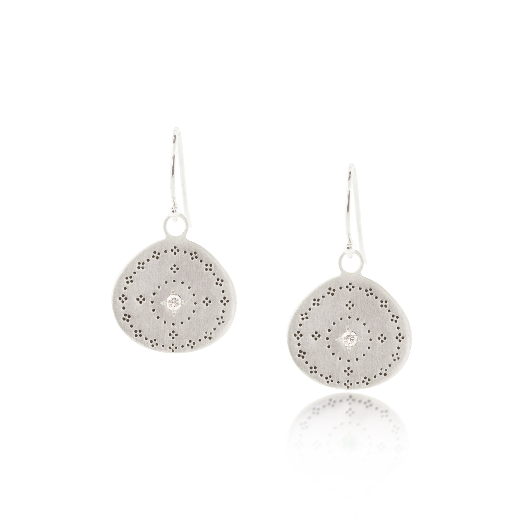 Sterling Silver Diamond Nostalgia Earrings | Adel Chefridi