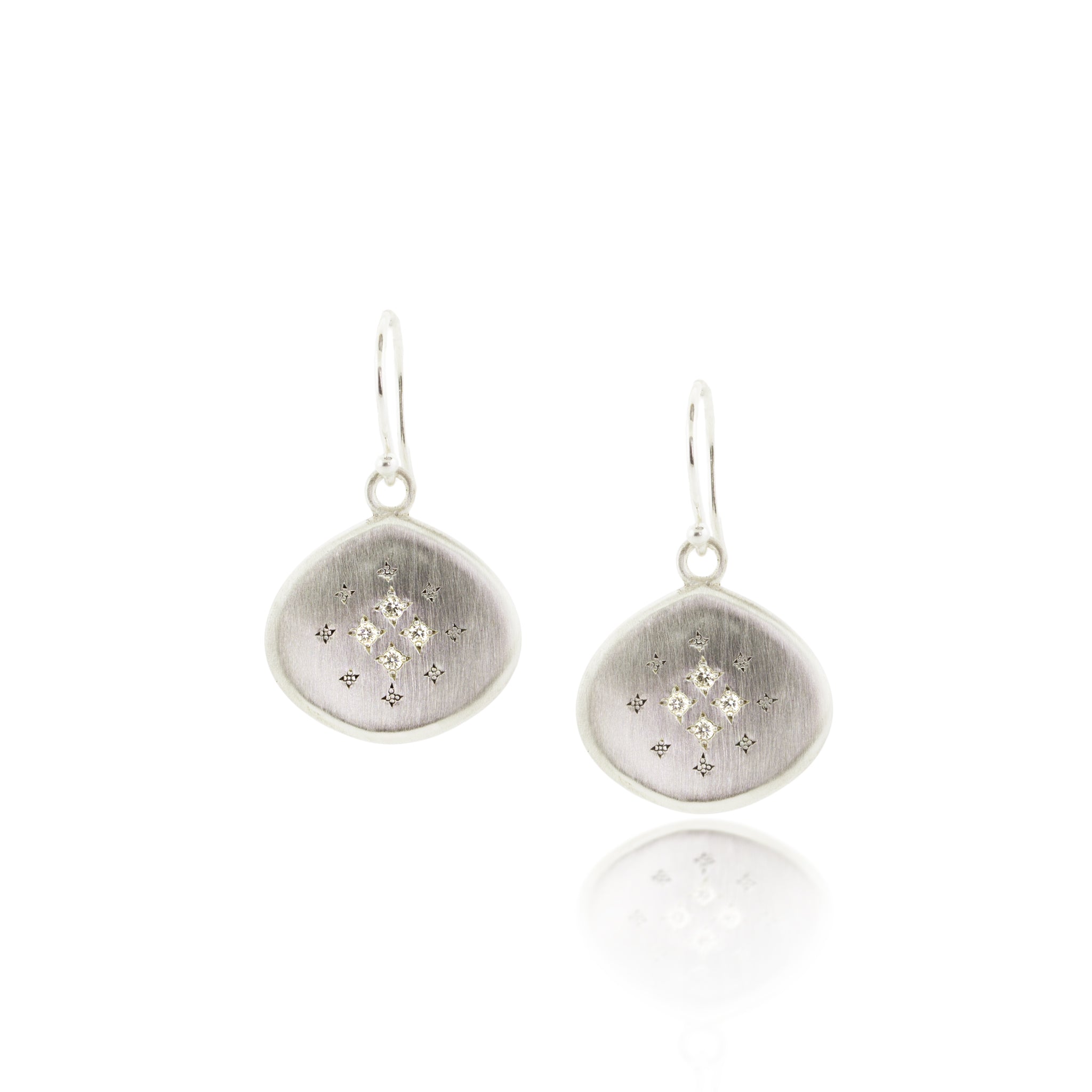 Four Star Silver Lights Earrings
