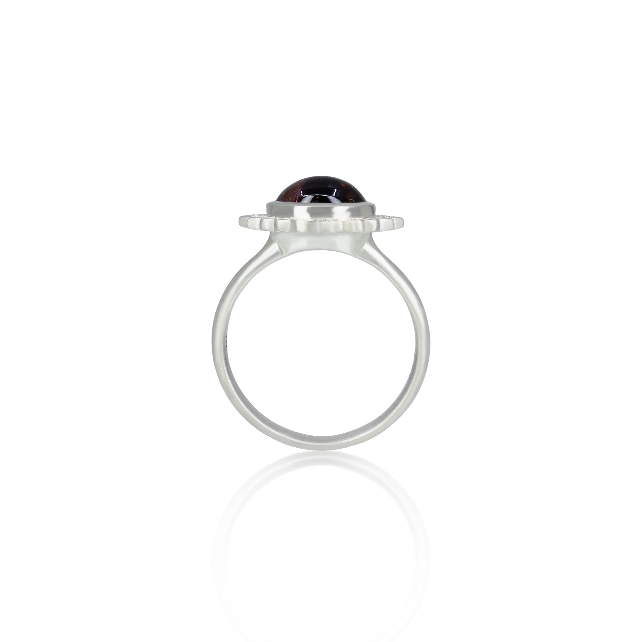 Pink Tourmaline Silver Flame Ring - 1.93ct