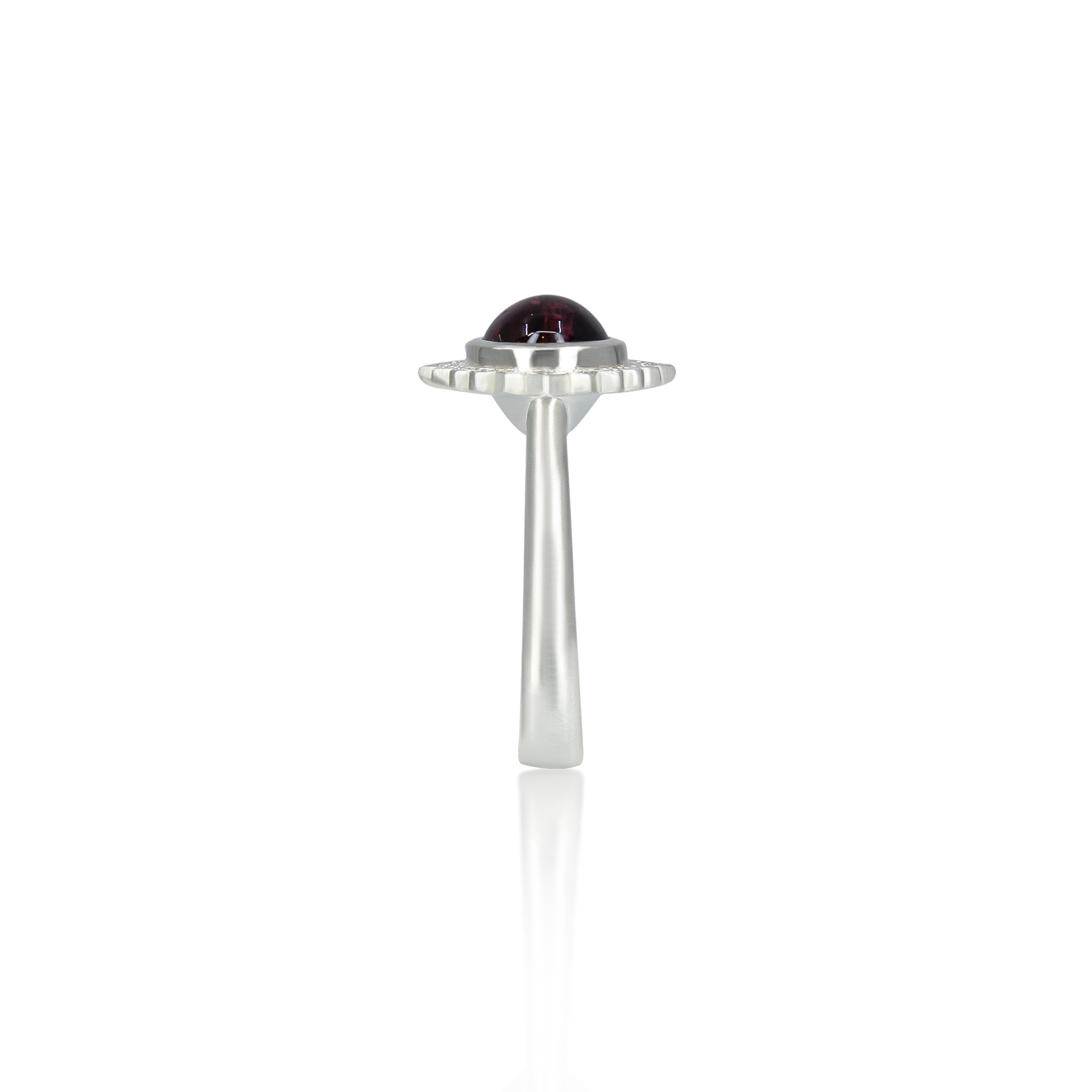 Pink Tourmaline Silver Flame Ring - 1.93ct