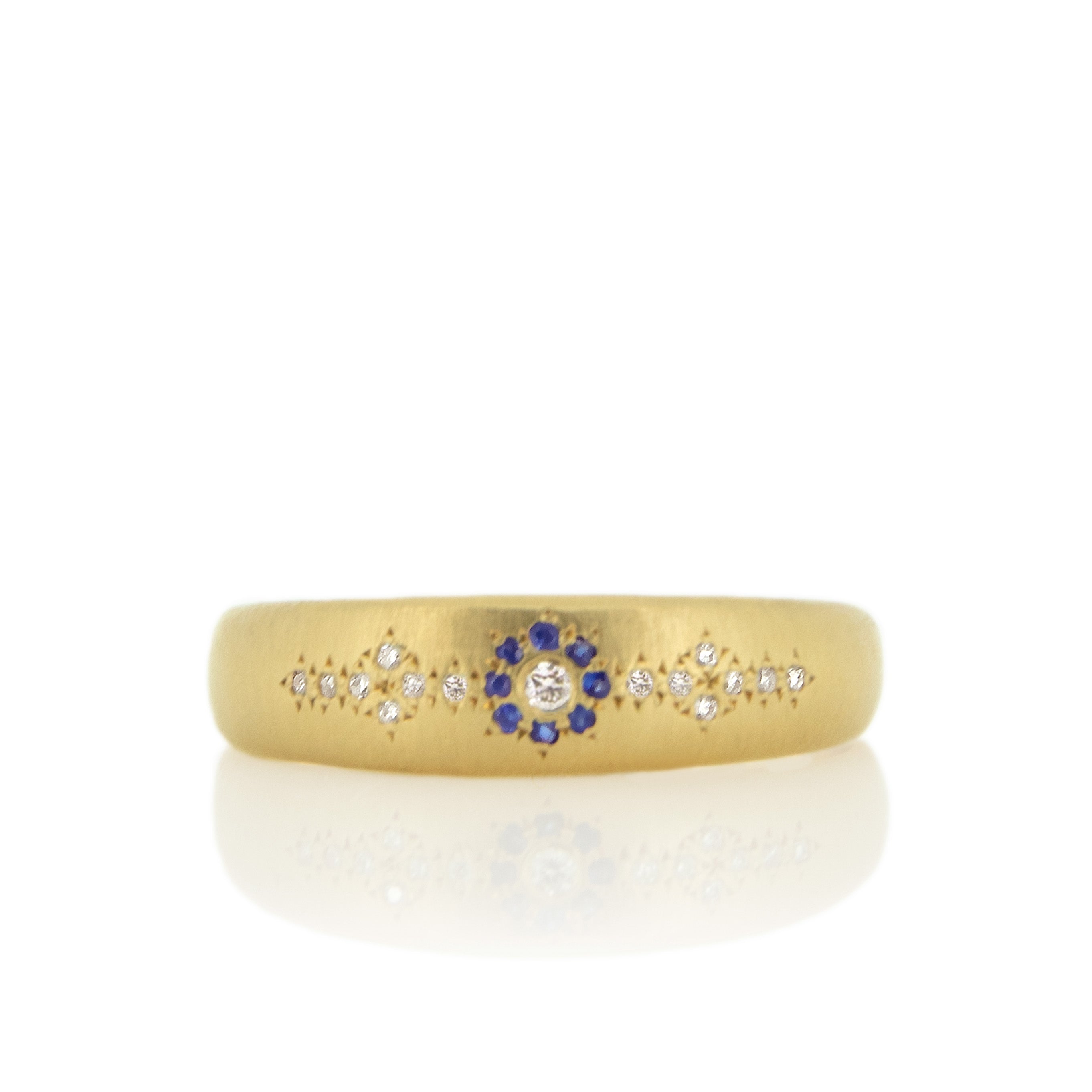 Tapered Shimmer Band in Gold