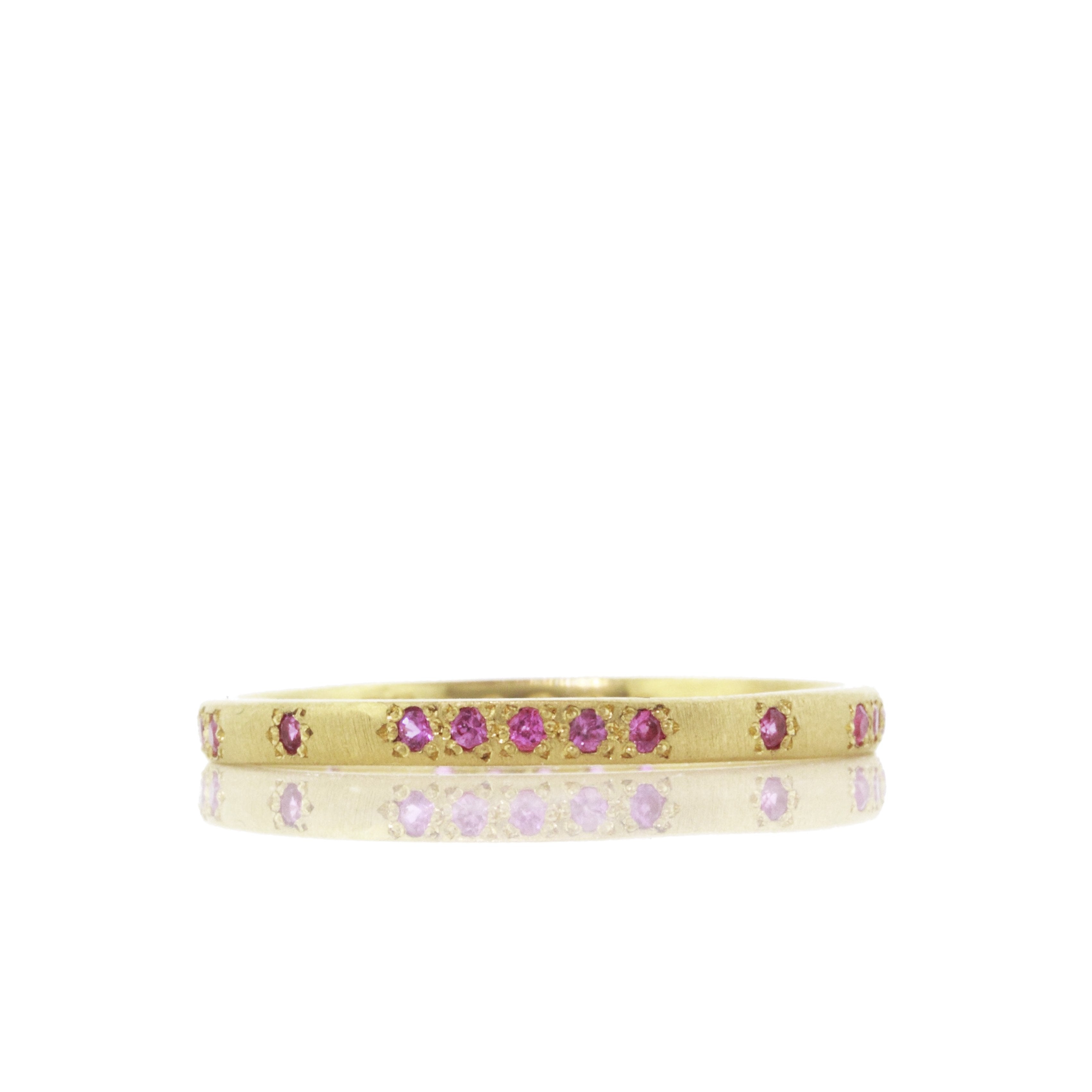 Pink Sapphire Rounded Thin Band