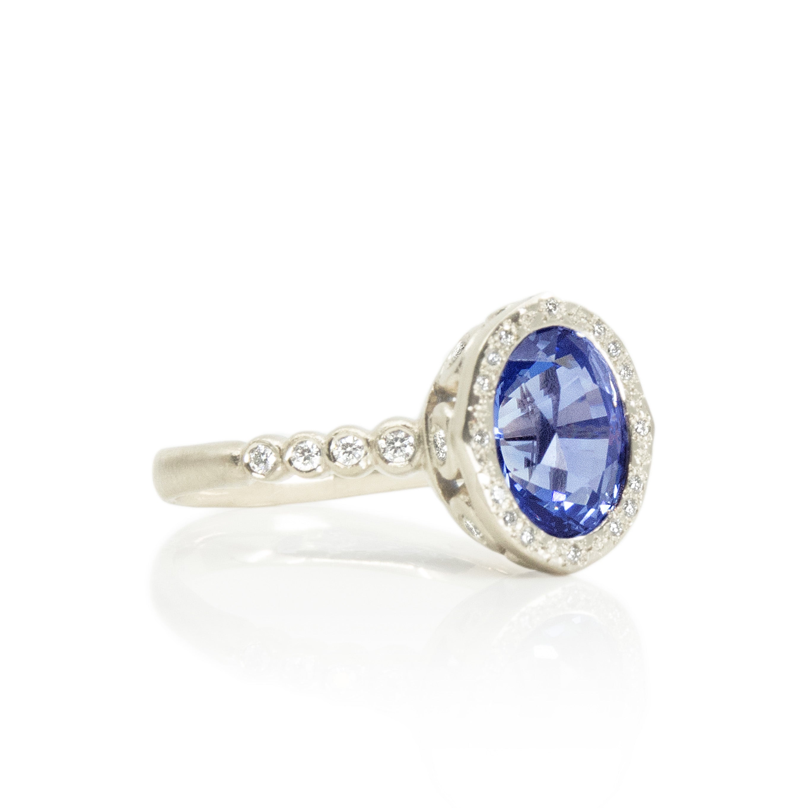 Oval Sapphire Basket Ring - 3.18ct