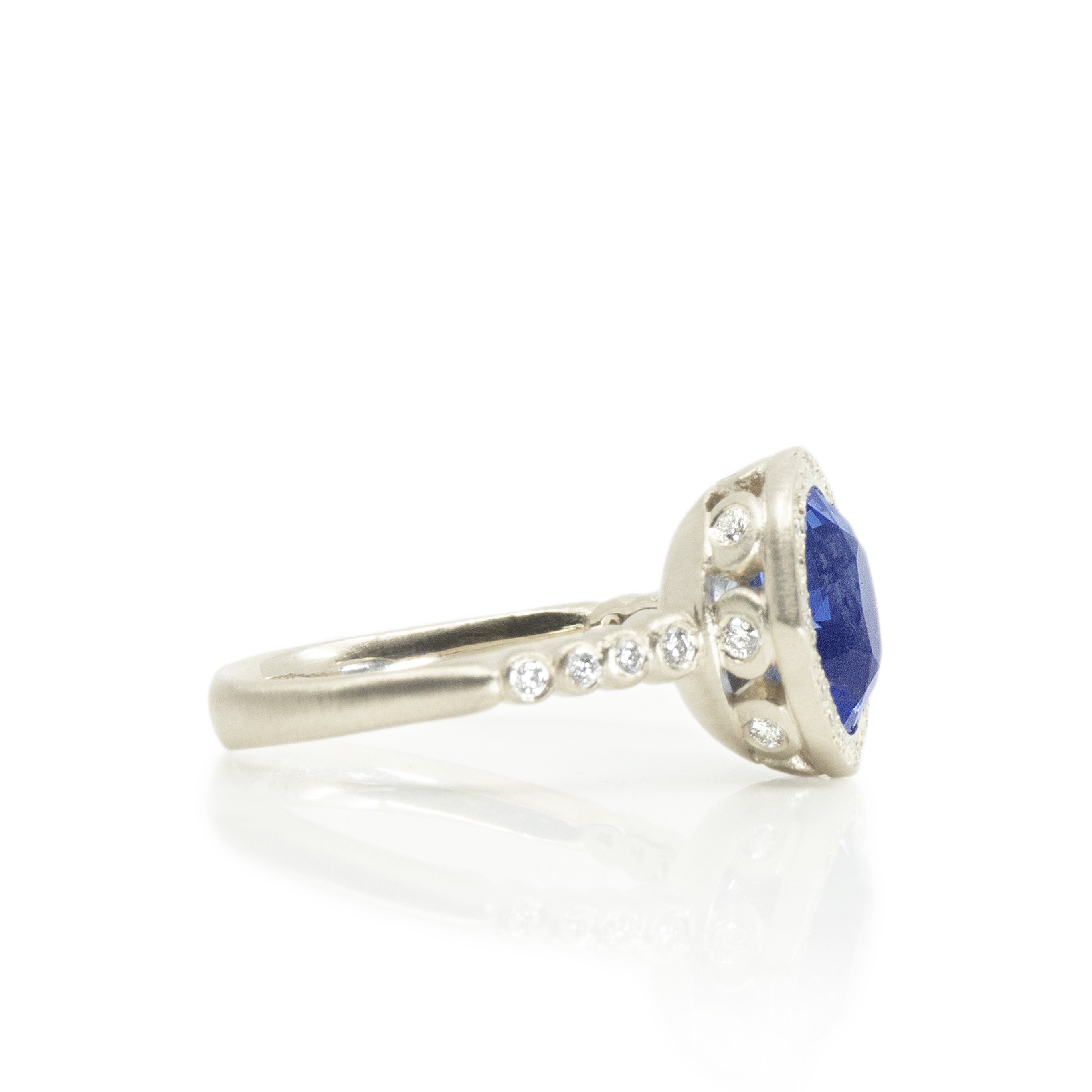 Oval Sapphire Basket Ring - 3.18ct