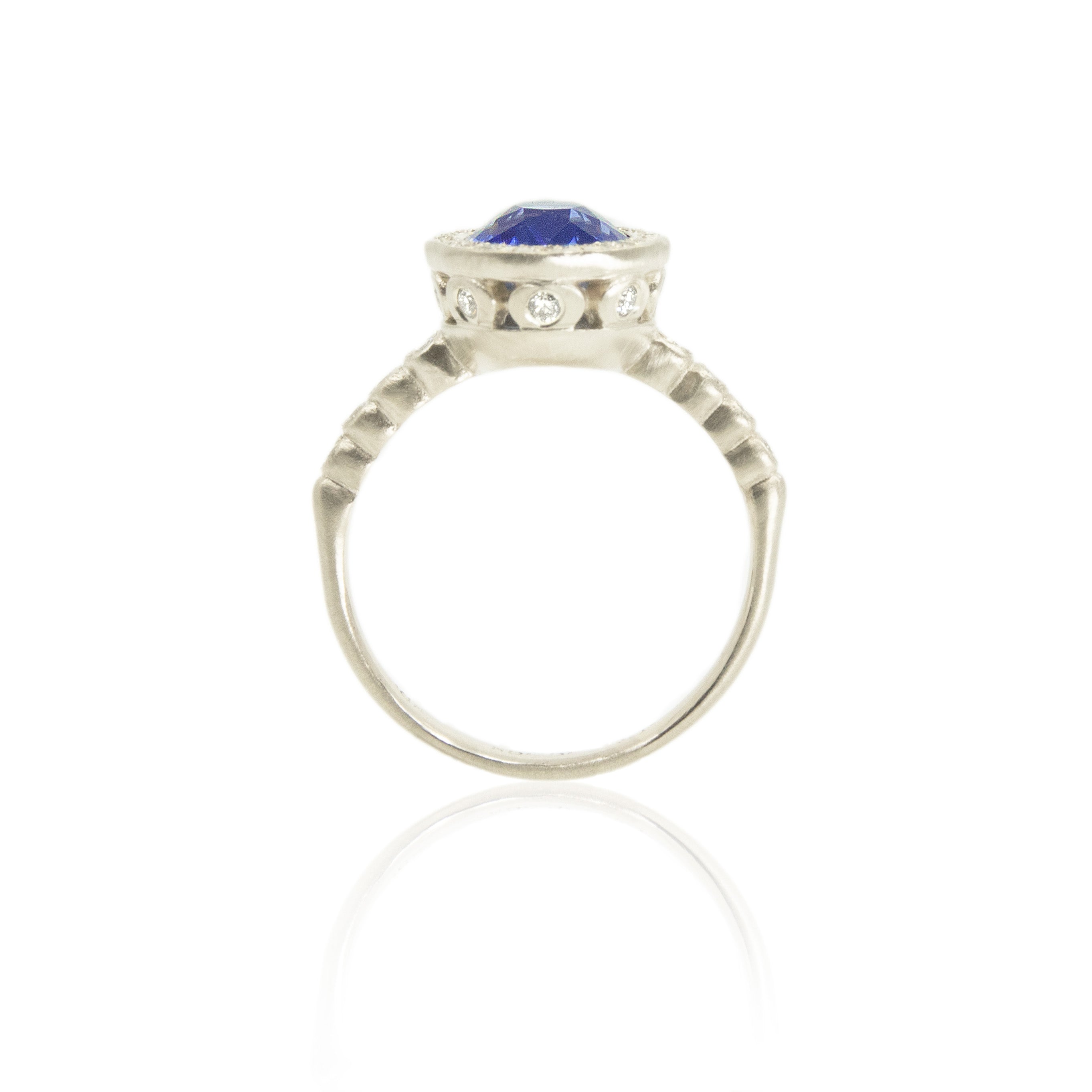 Oval Sapphire Basket Ring - 3.18ct