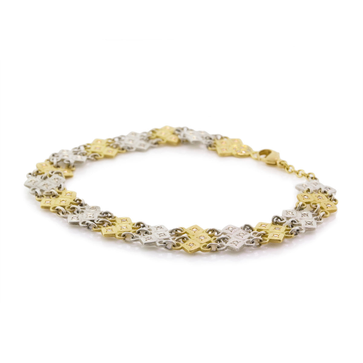 Diamond Triple Link Bracelet