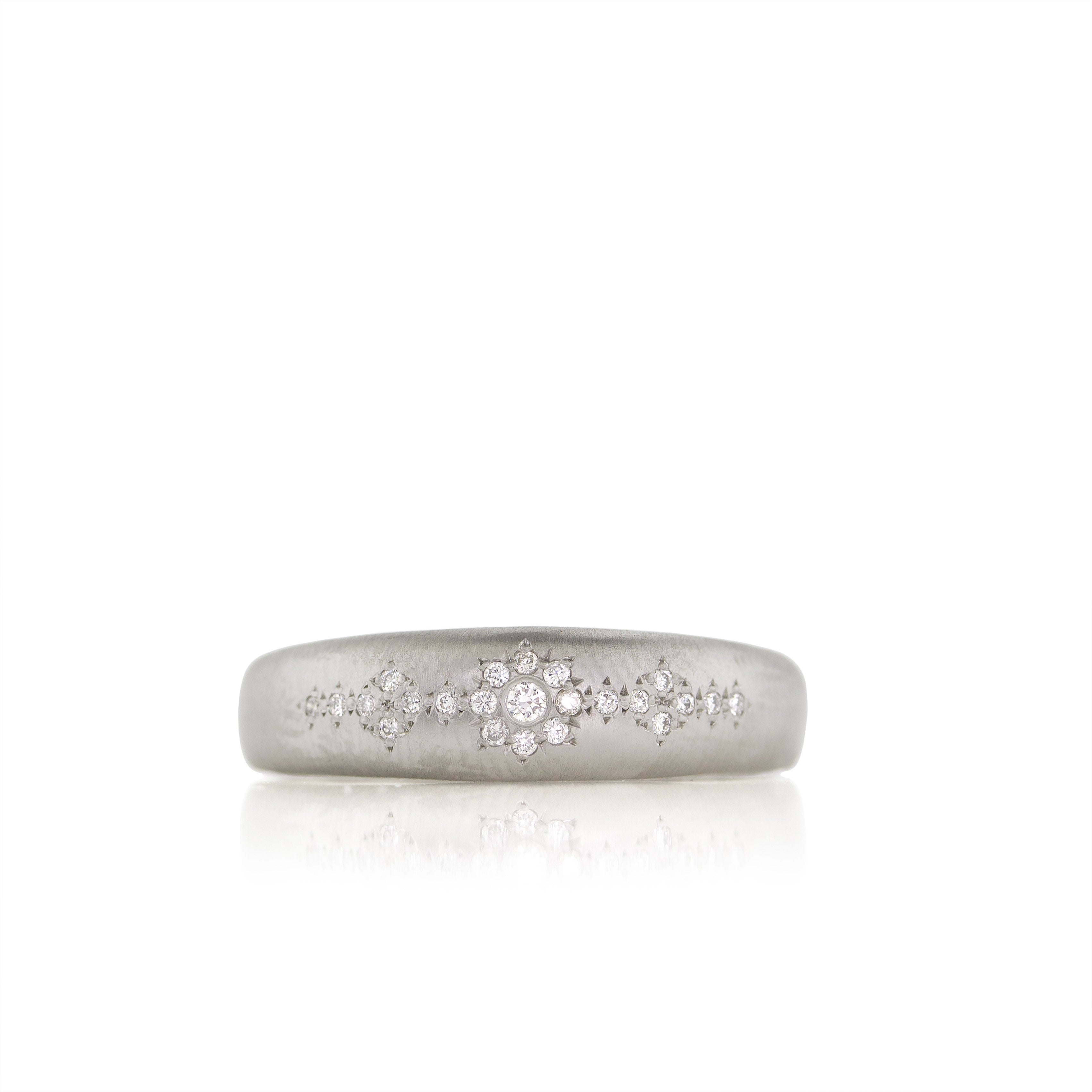 Tapered Shimmer Band in Platinum