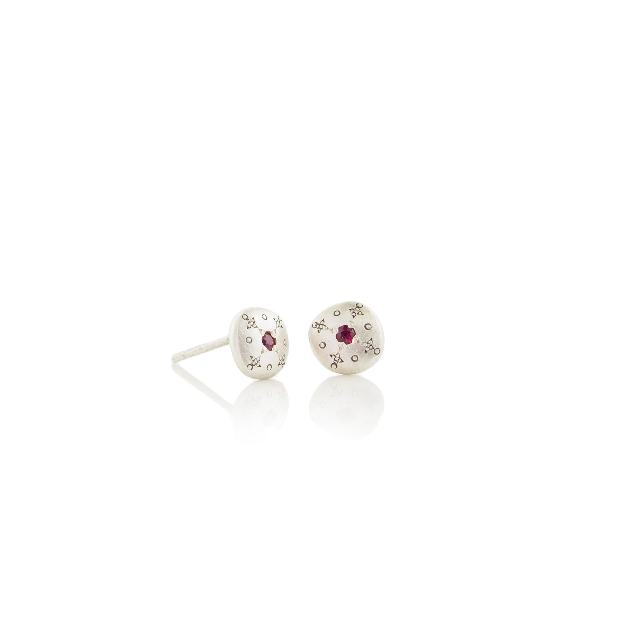 Silver Light Charm Studs