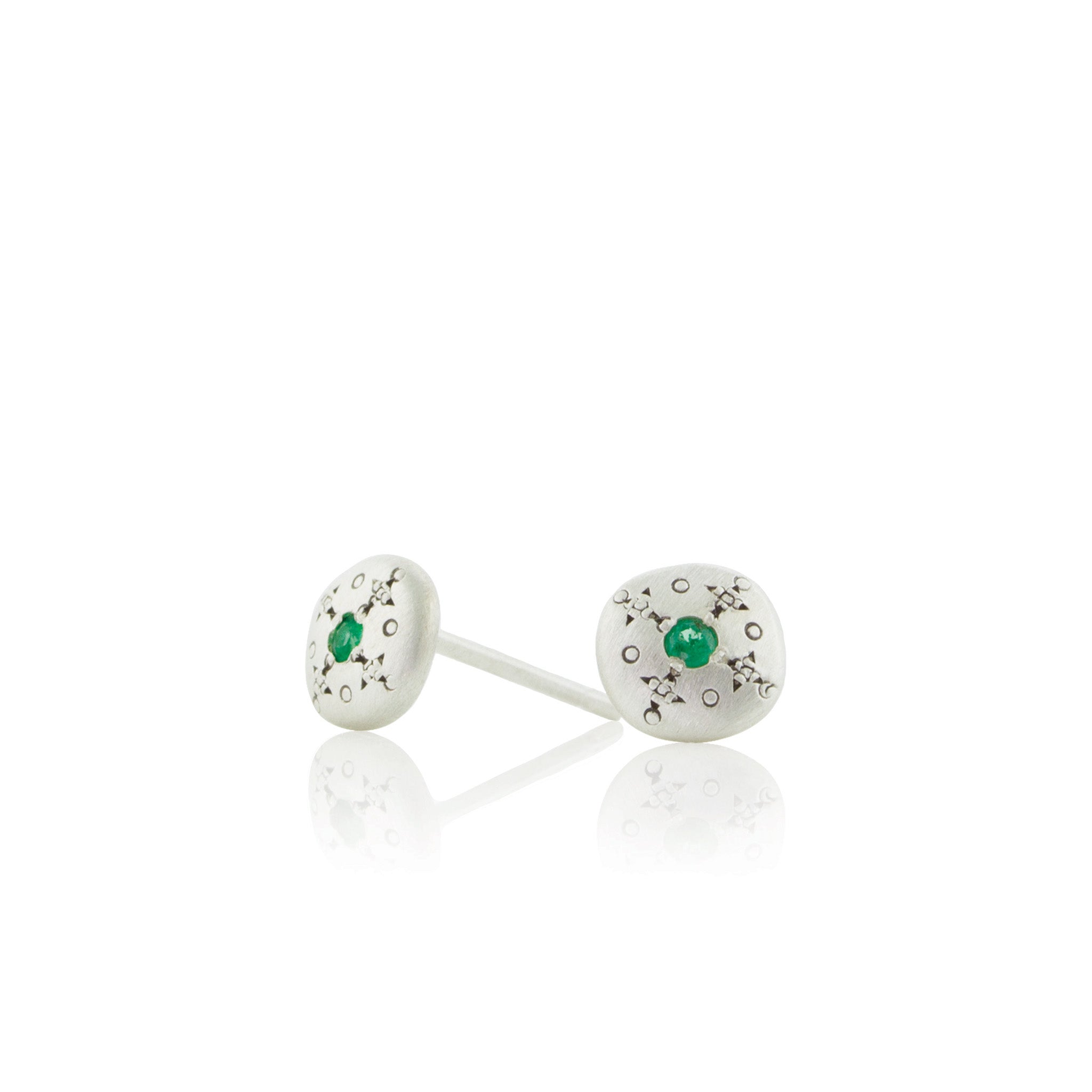 Silver Light Charm Studs