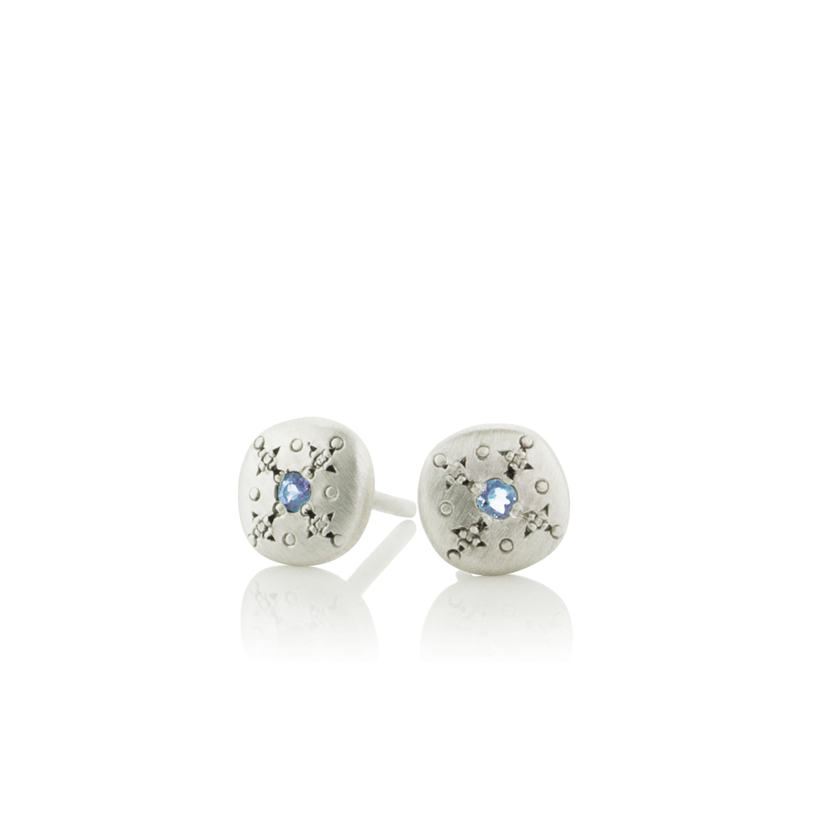 Silver Light Charm Studs