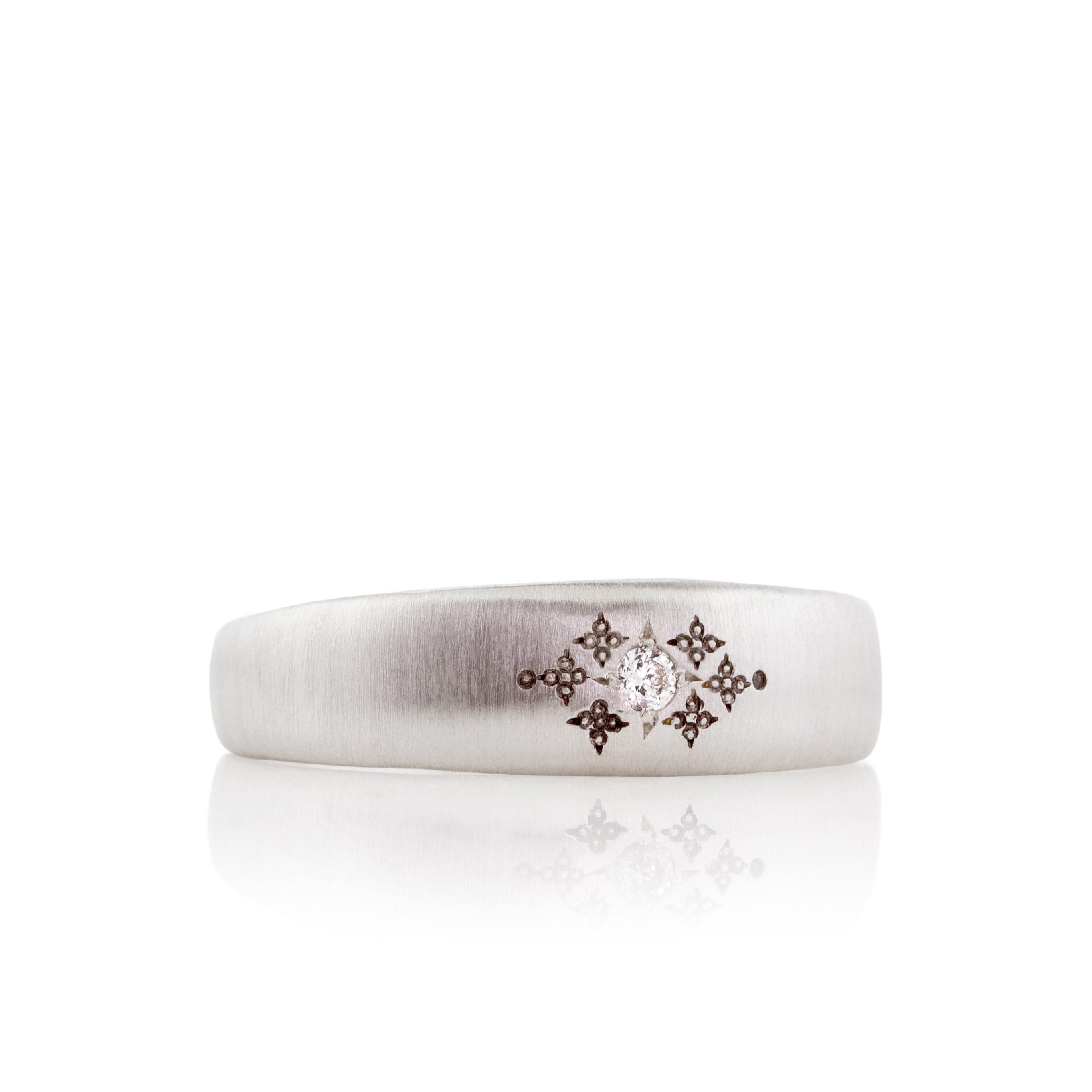 Tapered Silver Moon Band