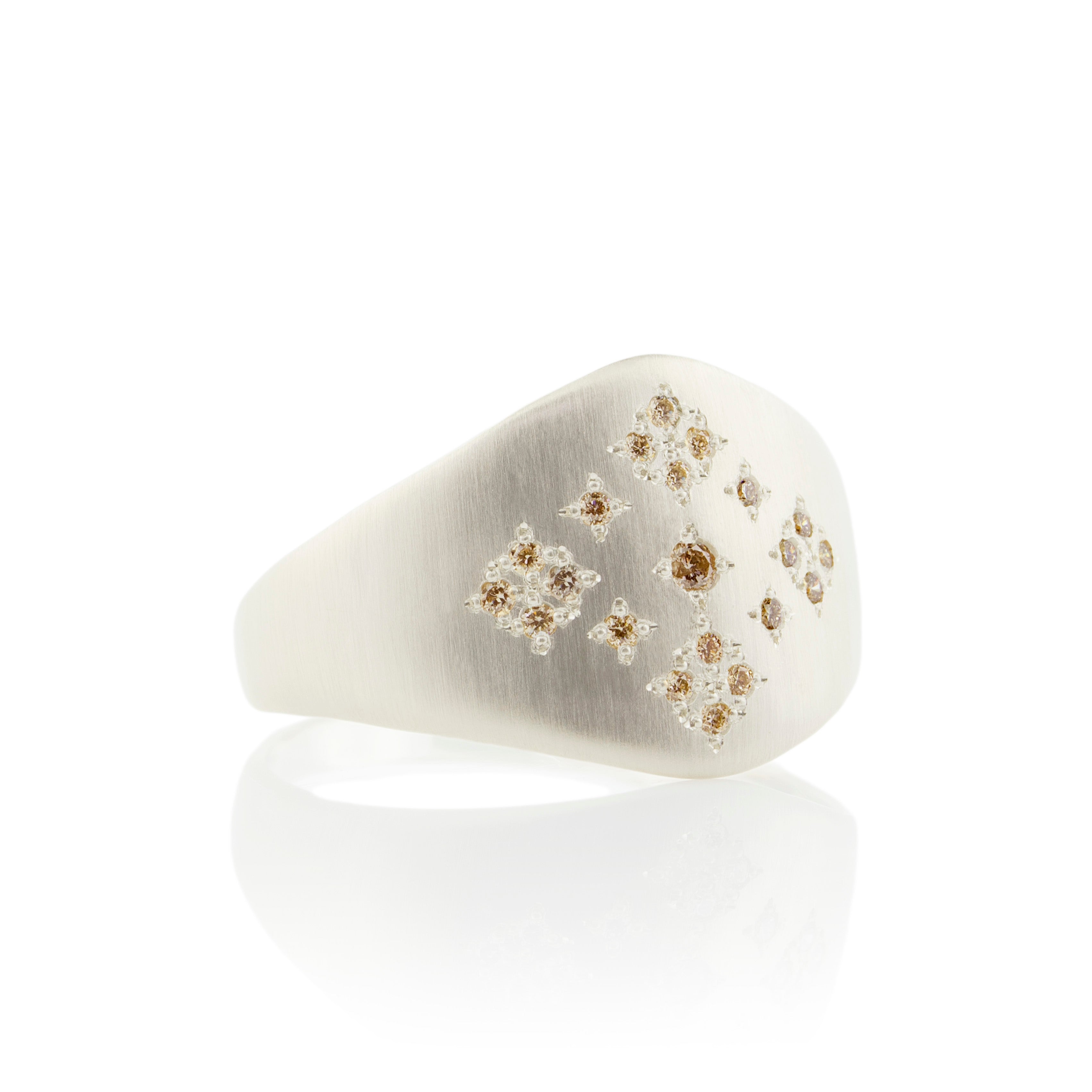 Moon & Stars Shield Ring