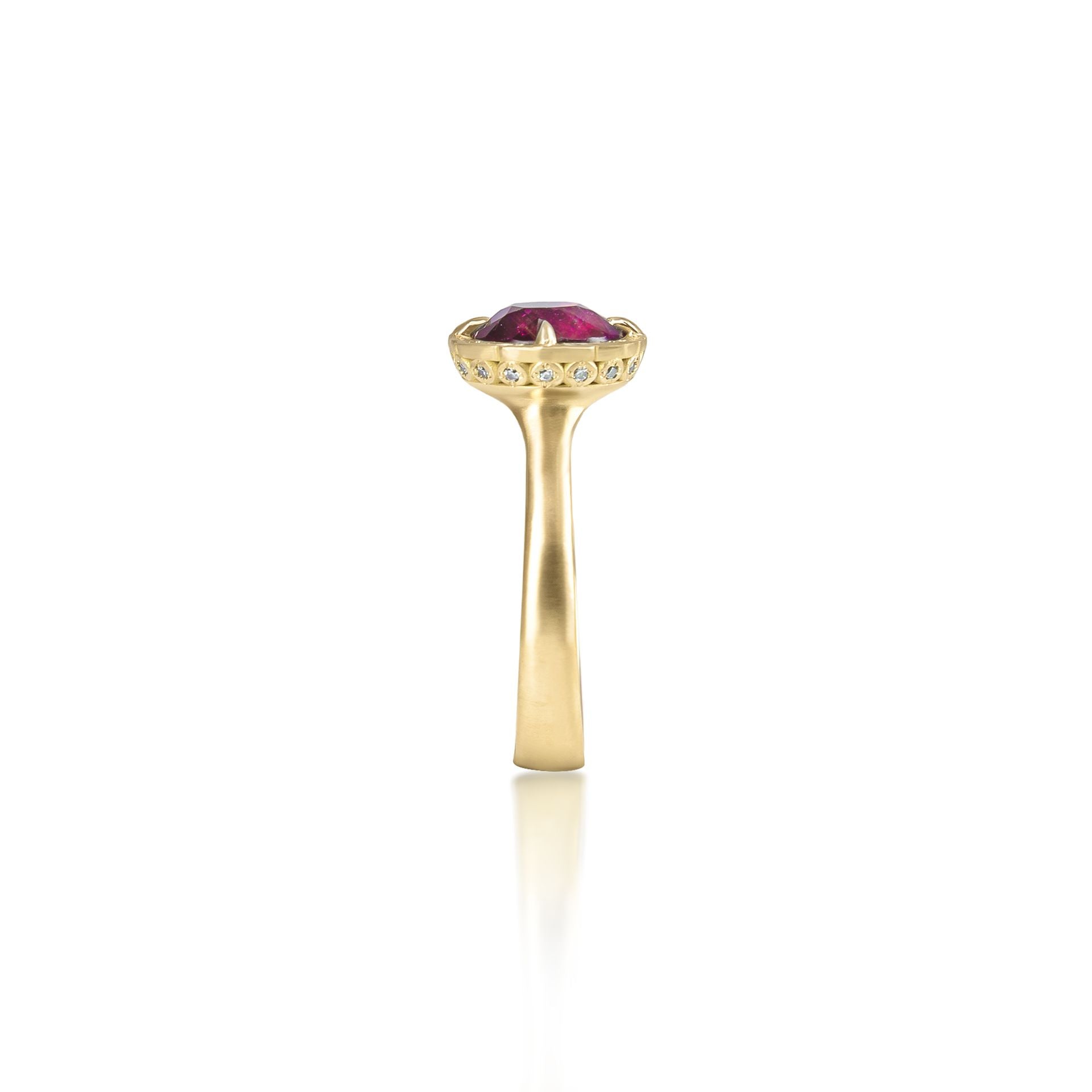 Pink Tourmaline Basket Ring