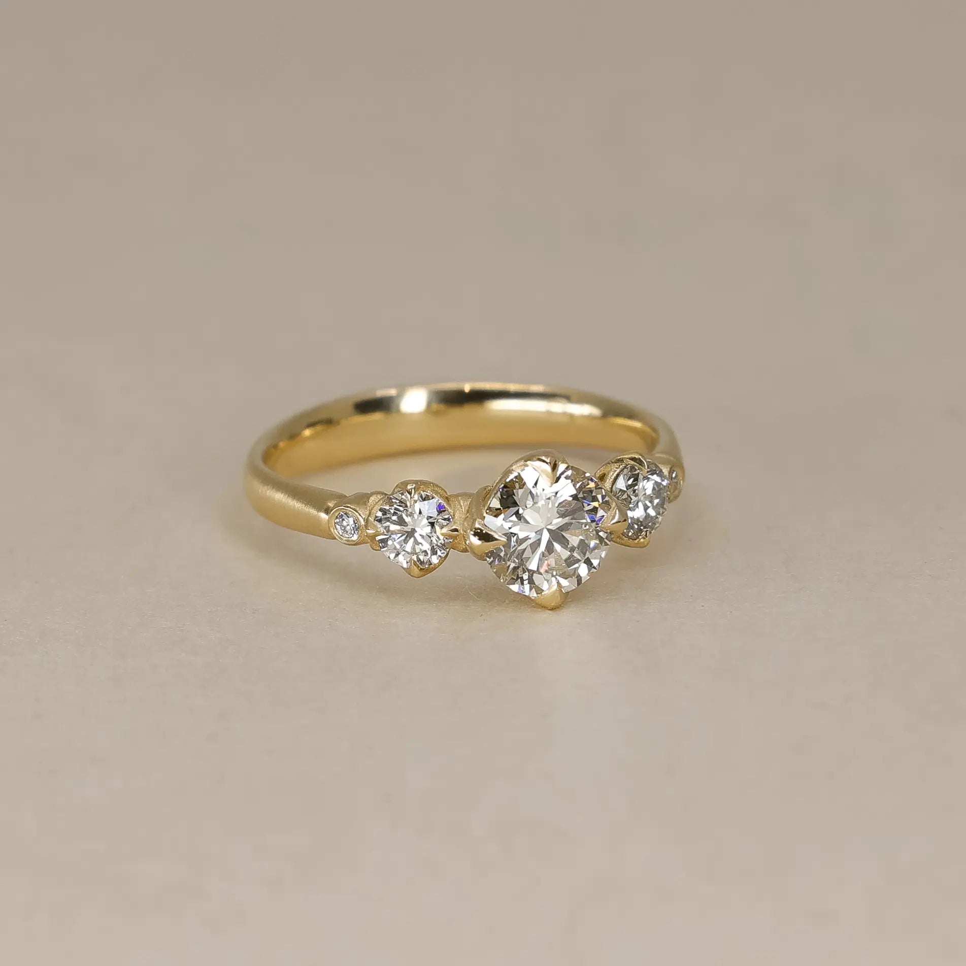 Round Rambling Rose Ring - 0.80ct center