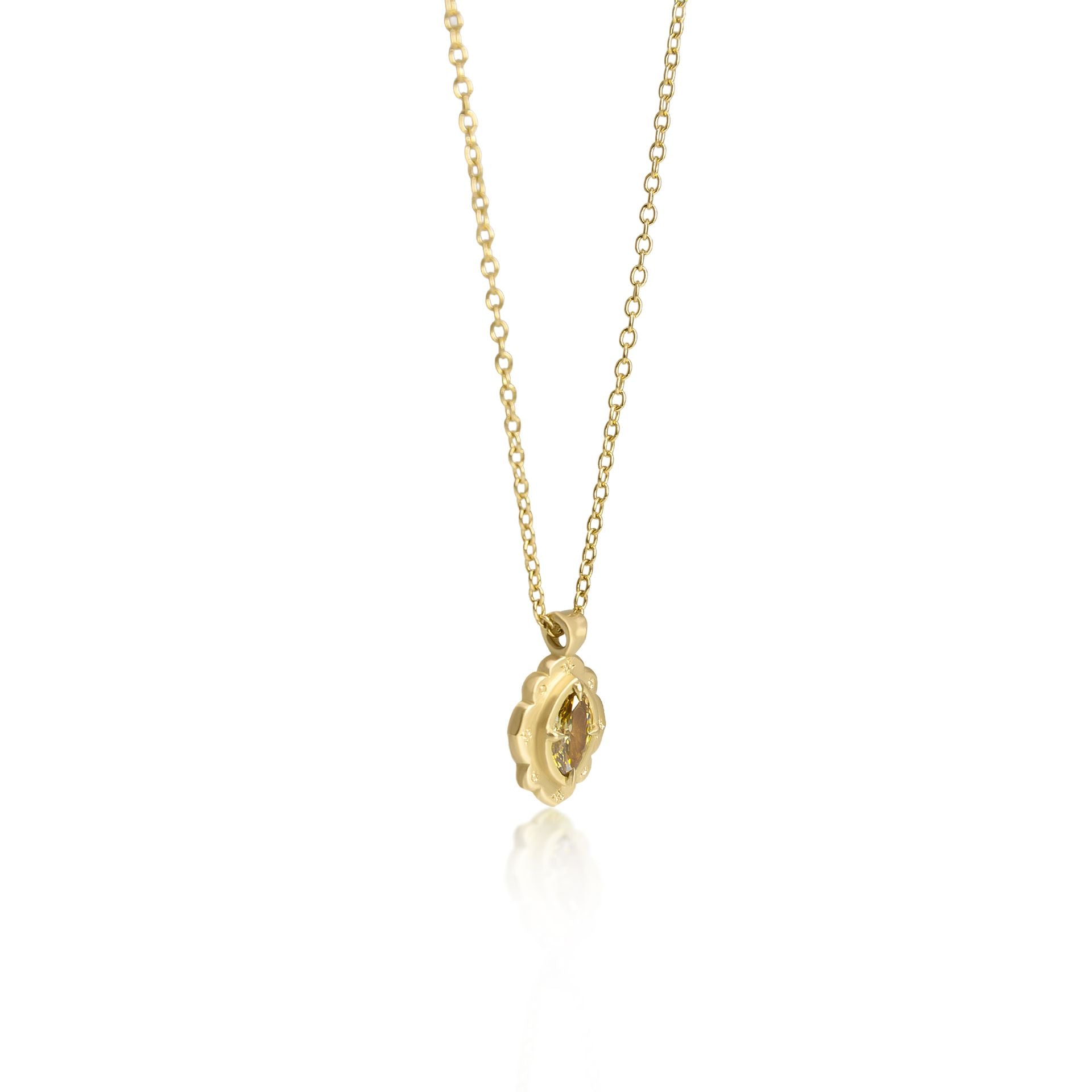 Marquise Yellow Diamond Drops of Happiness Pendant