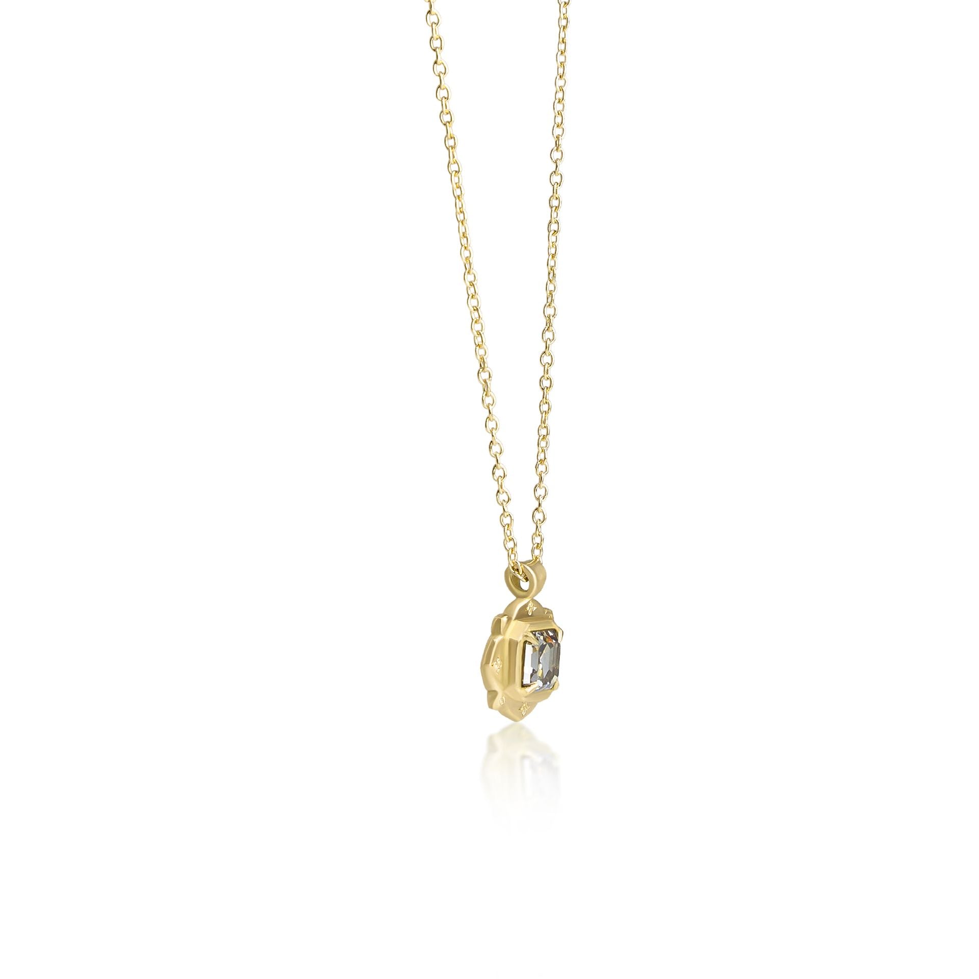 Asscher Champagne Diamond Drops of Happiness Pendant - 0.52 ct