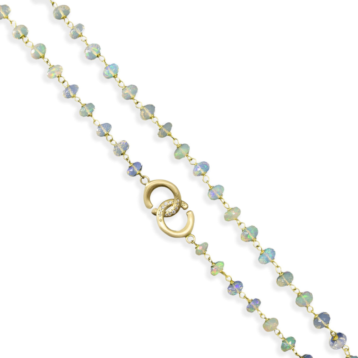Opal Beaded Necklace - 16 Inches