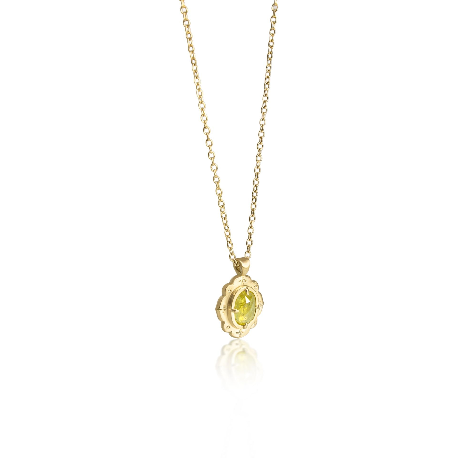 Oval Yellow Diamond Drops of Happiness Pendant - 0.42ct