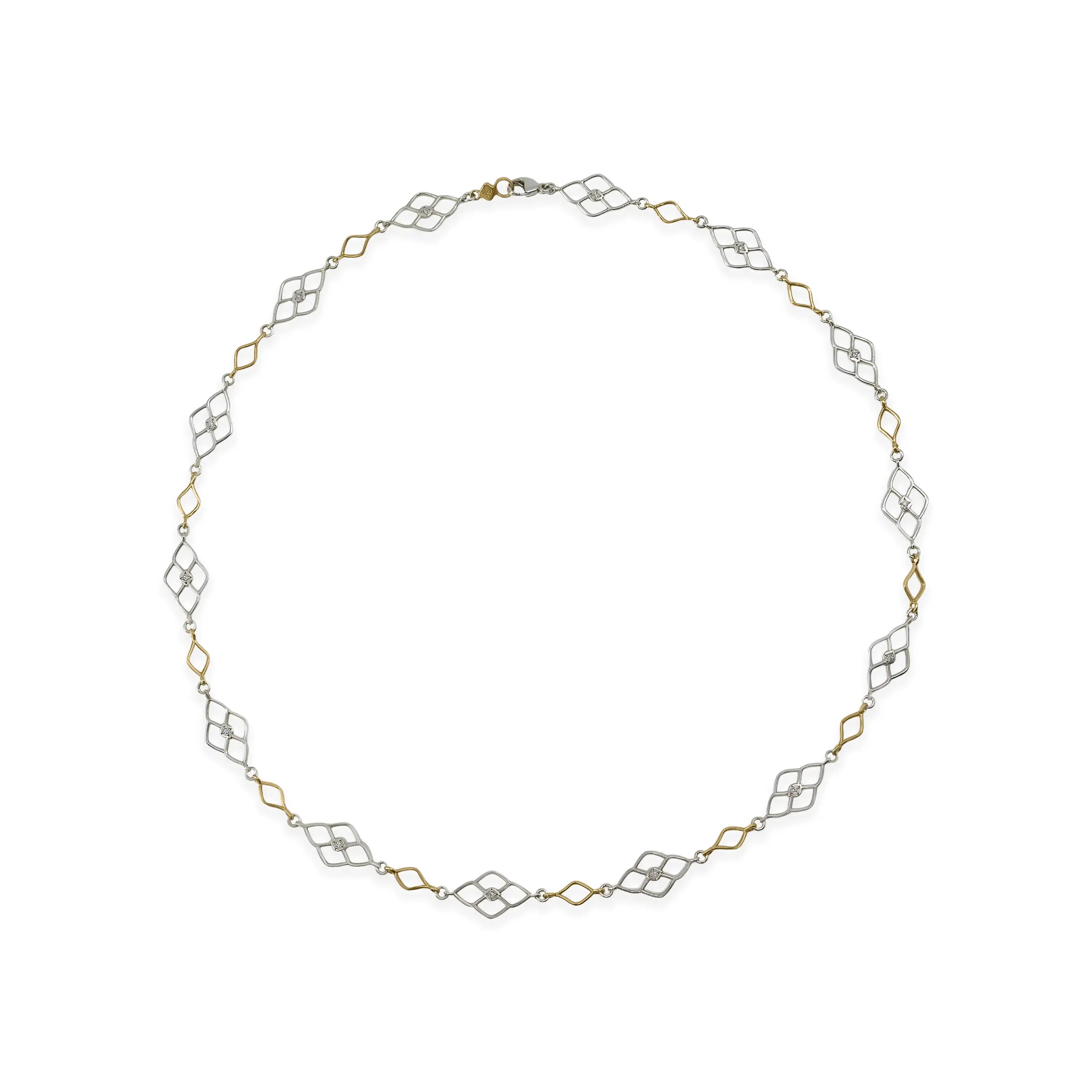 Two Tone Lace Necklace