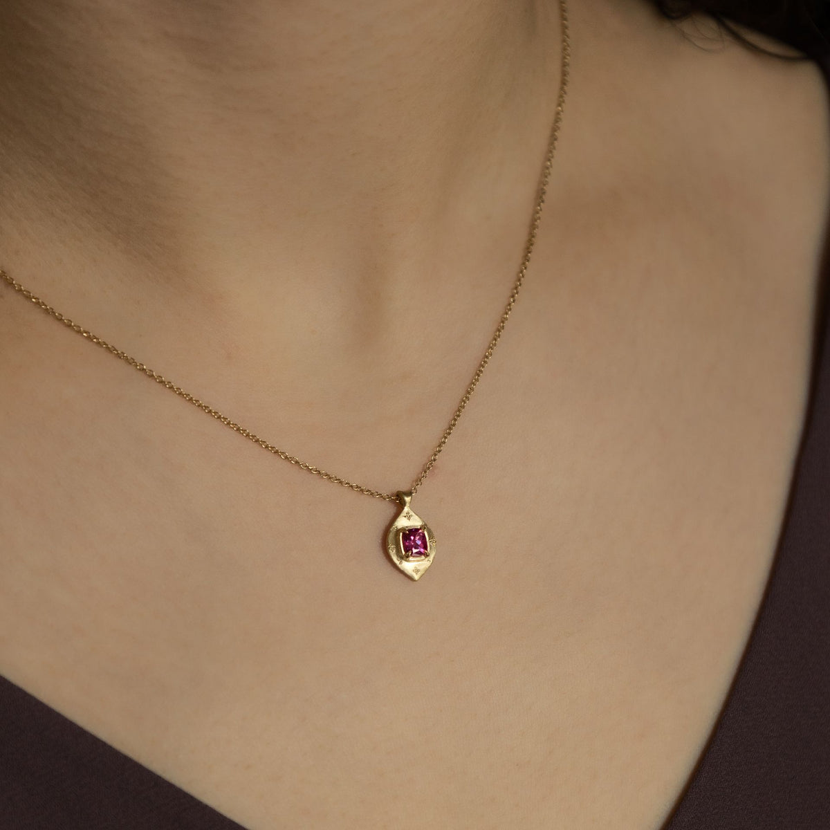 Pink Sapphire Drops of Happiness Pendant