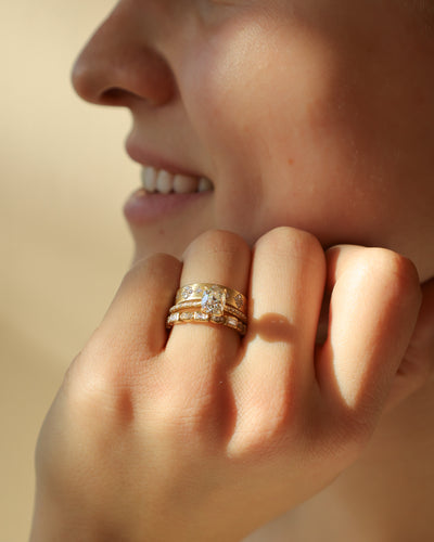 Old Mine Cut Rosebud Ring
