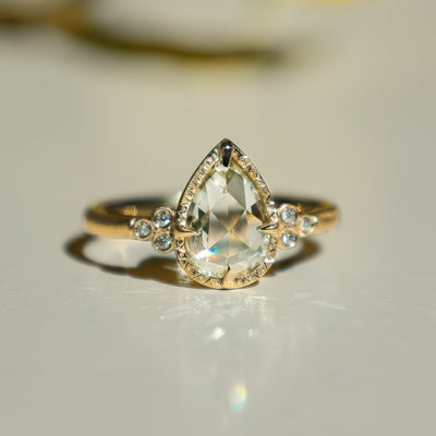 Pear Luna Ring