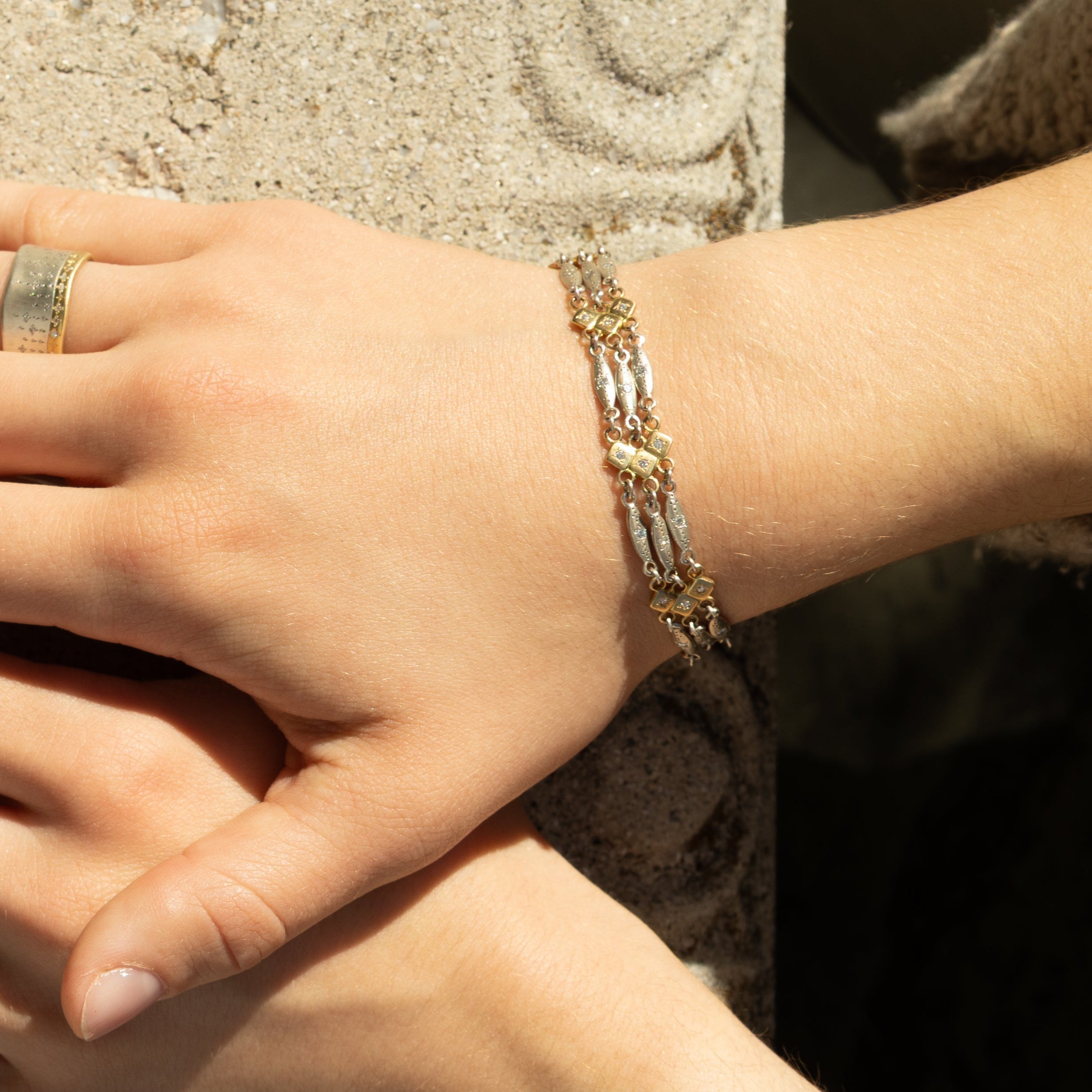 Triple Long Link Bracelet