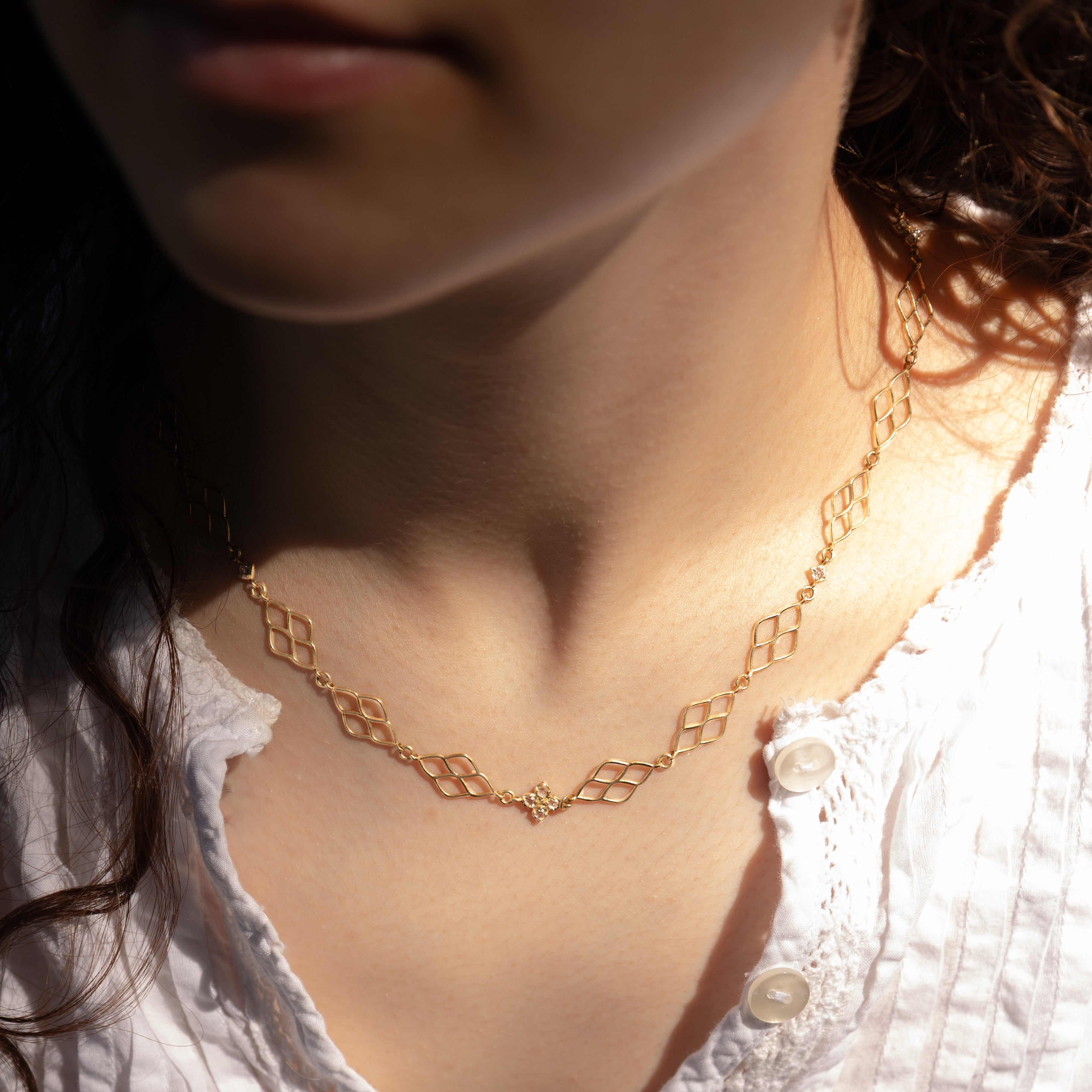 Floral Window Eternity Necklace