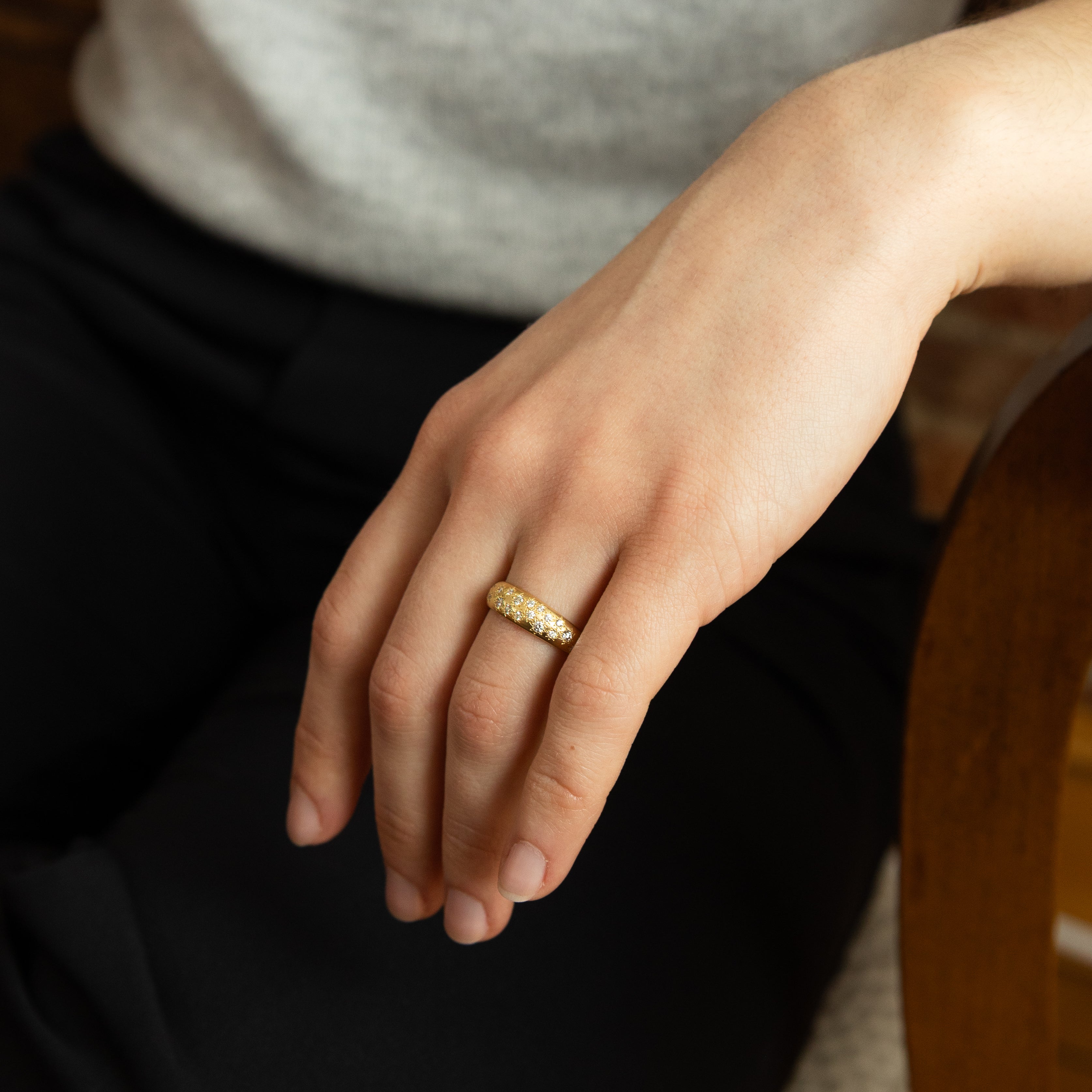 Tapered Multi-Stone Band