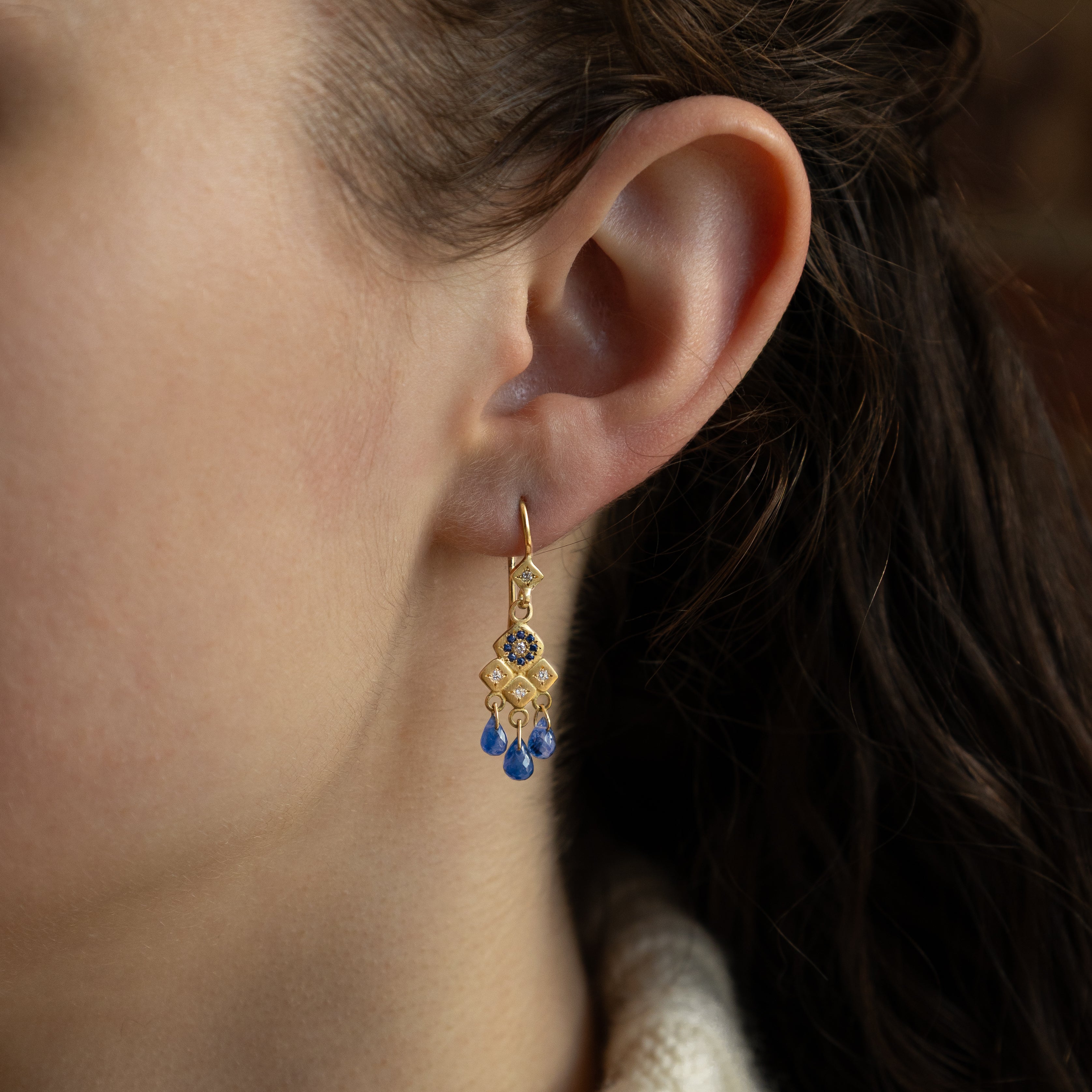 Mosaic Sapphire Earrings