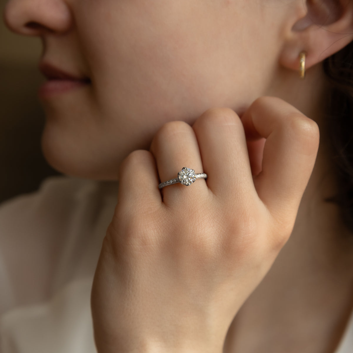 Platinum Honeycomb Ring - 0.90ct