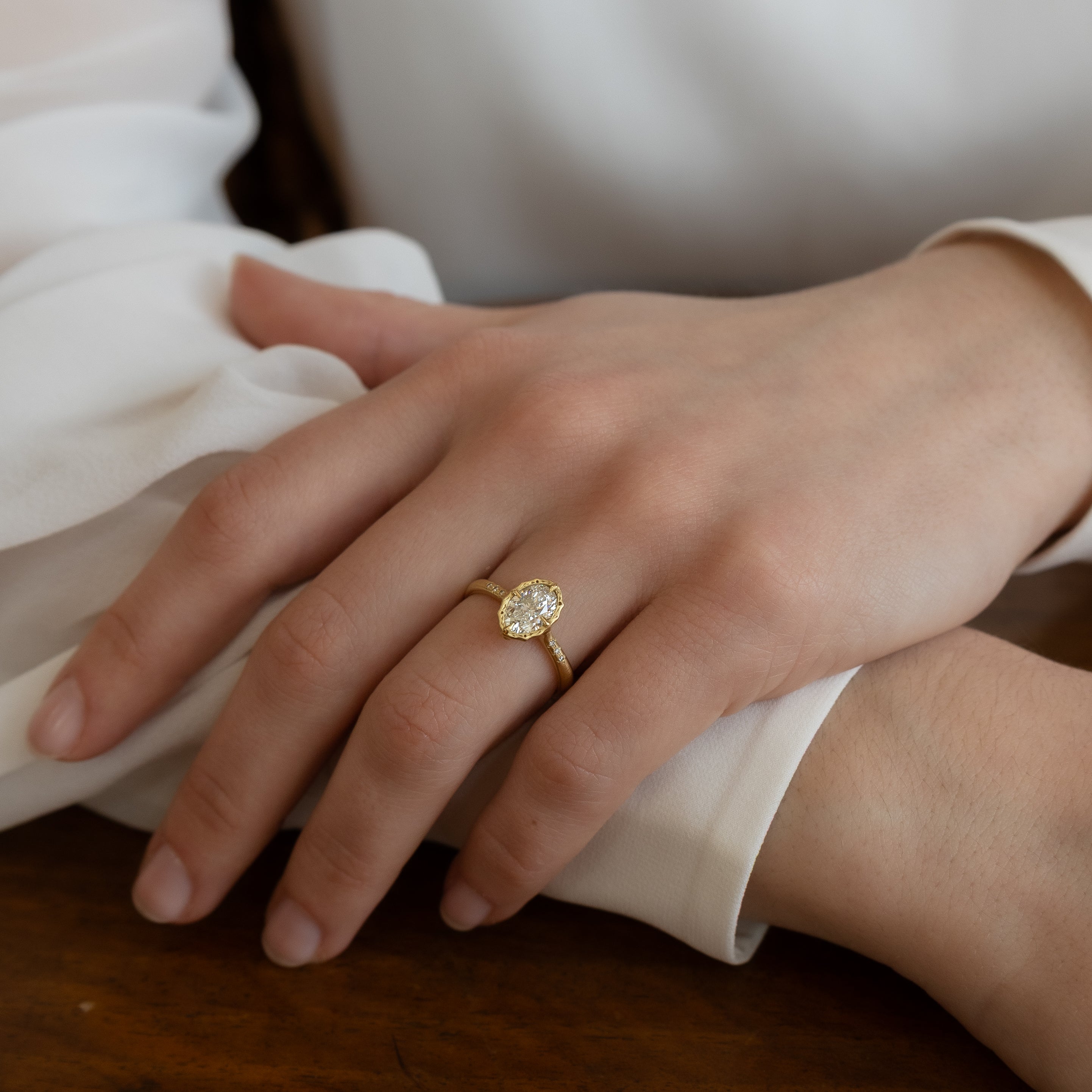 Oval Lotus Ring - 1.00ct