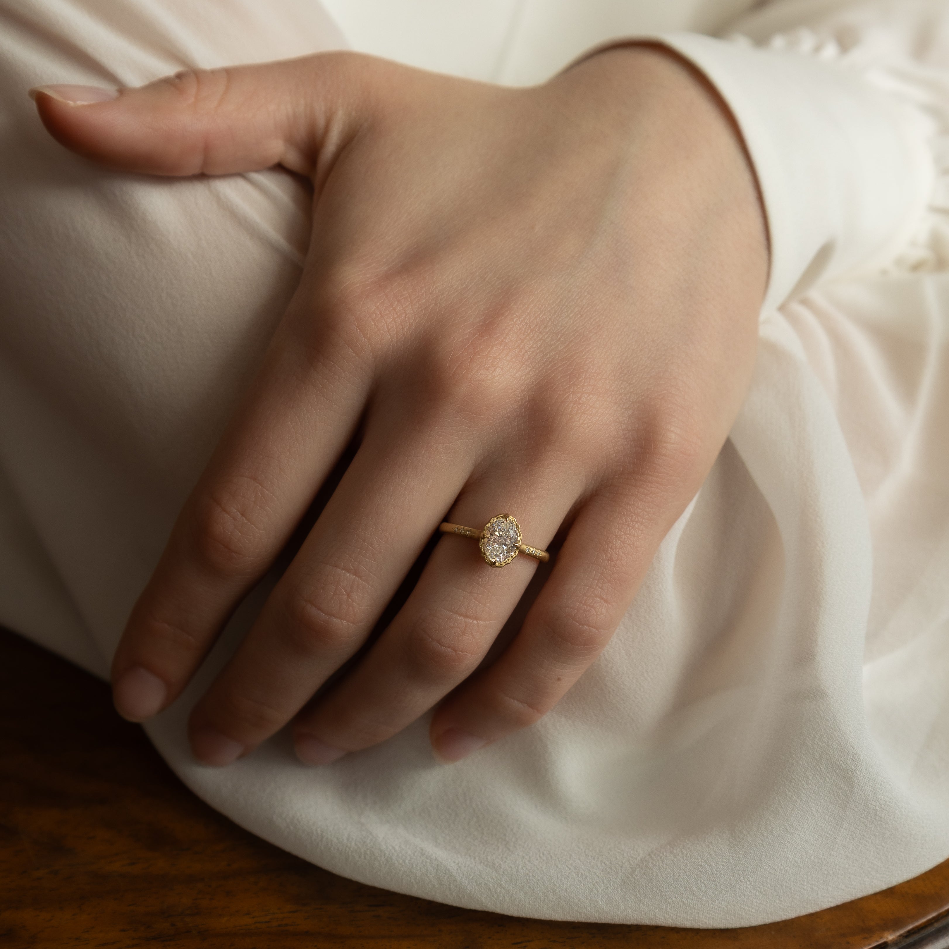 Oval Lotus Ring - 1.10ct