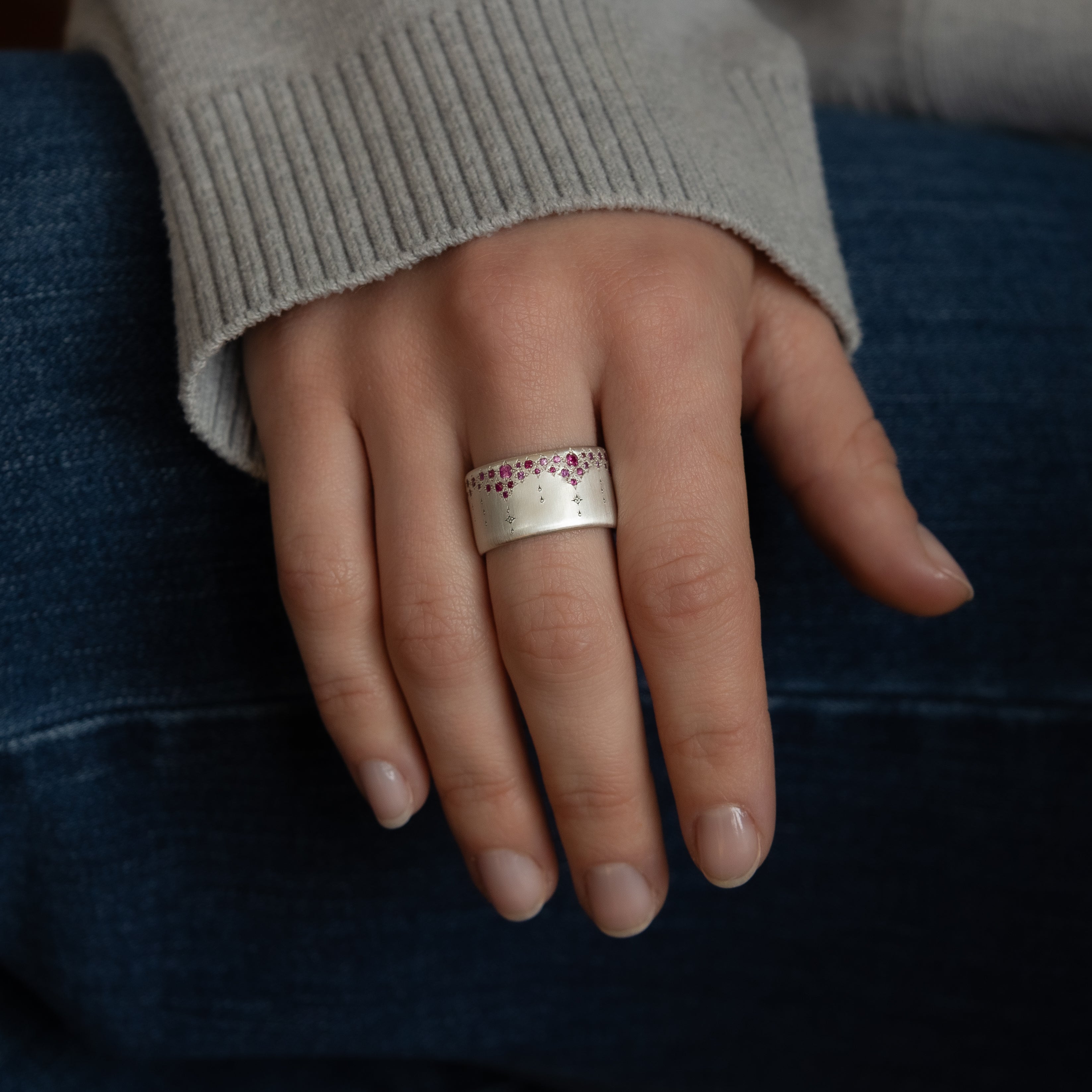 Wide Silver Band
