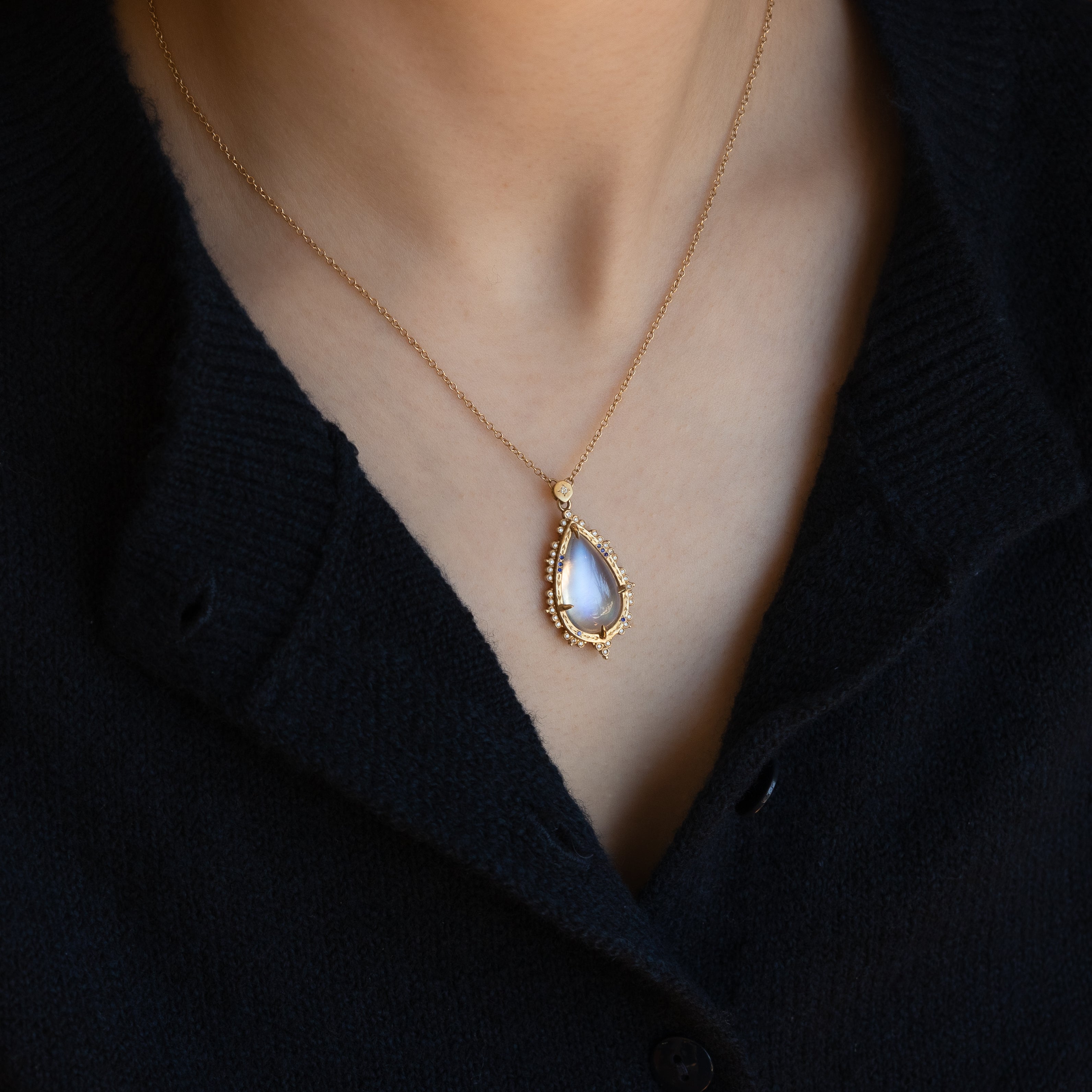 Teardrop Moonstone Pendant